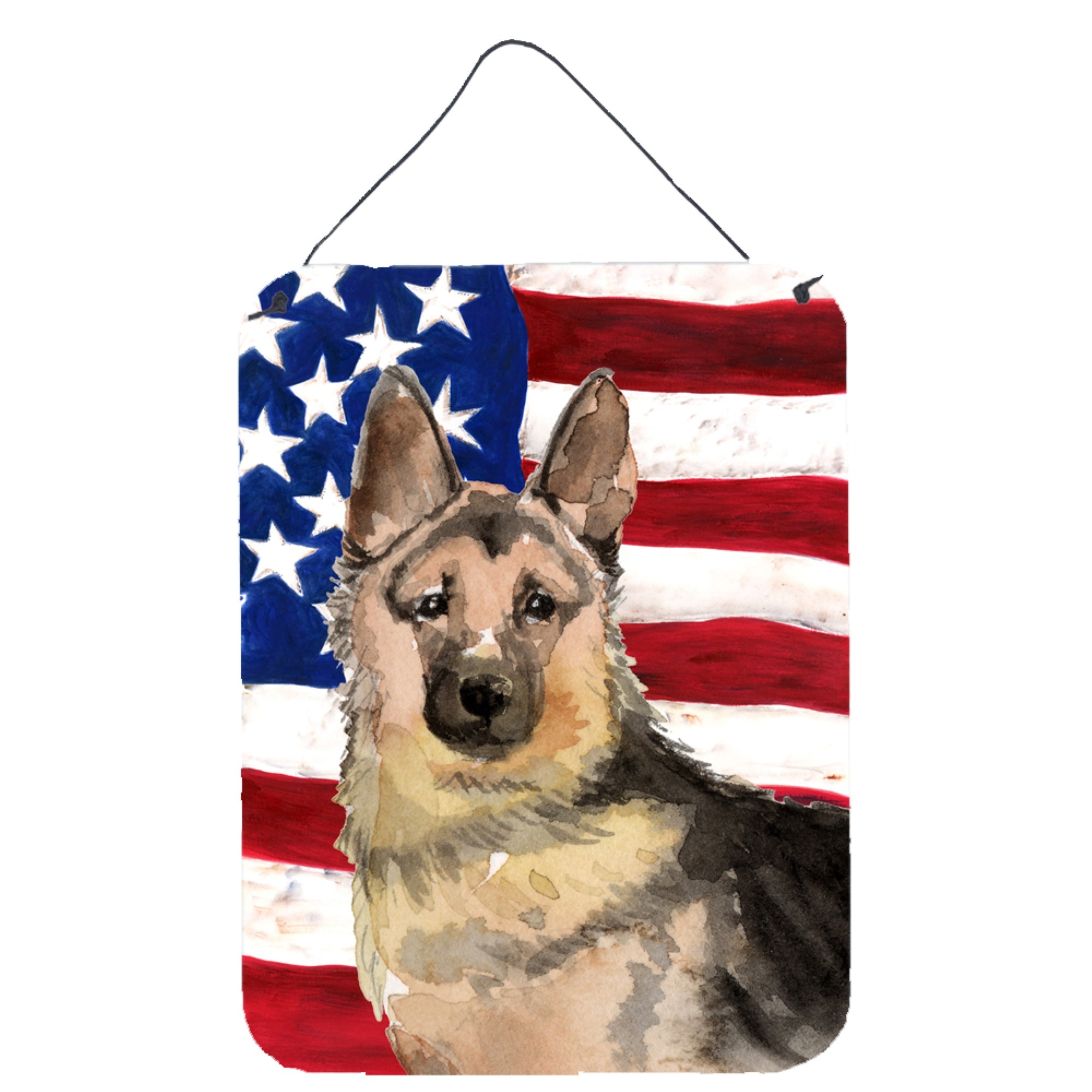 'Caroline'S Treasures German Shepherd Patriotic Metal Print, 16'''' X 12'''', Multicolor''