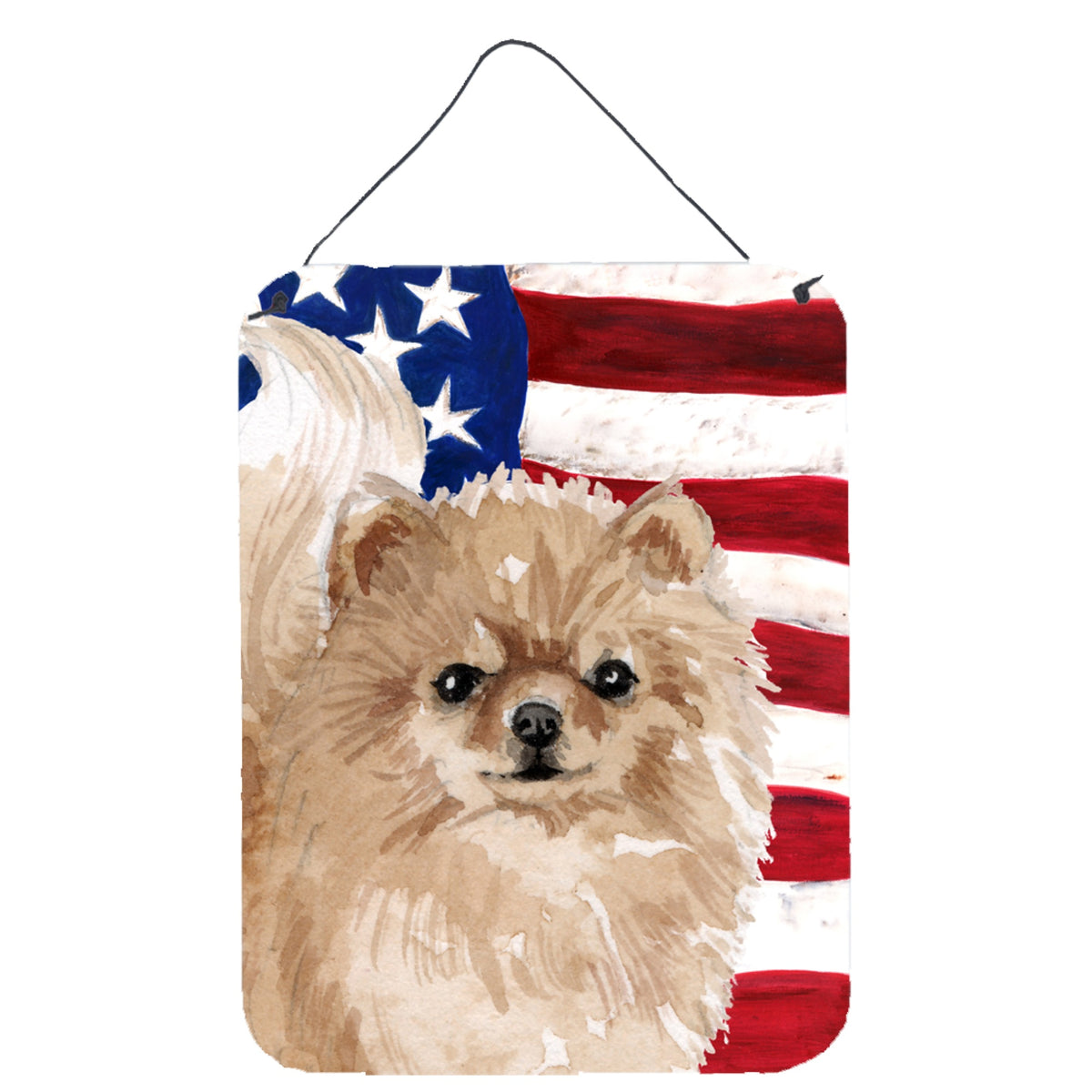 'Caroline'S Treasures Pomeranian Patriotic Metal Print, 16'''' X 12'''', Multicolor''