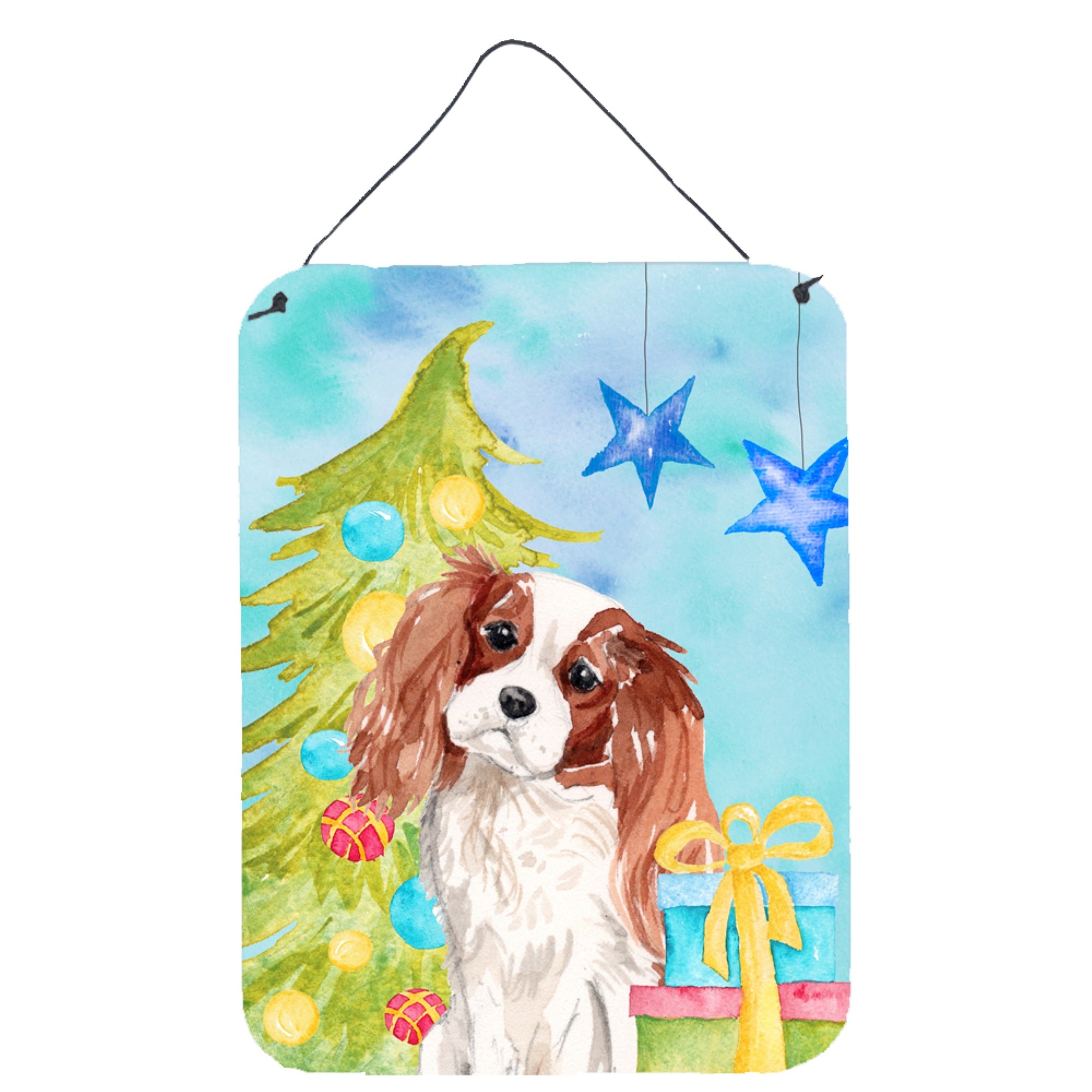 'Caroline'S Treasures Blenheim Cavalier Spaniel Christmas Metal Print, 16'''' X 12'''', Multicolor''