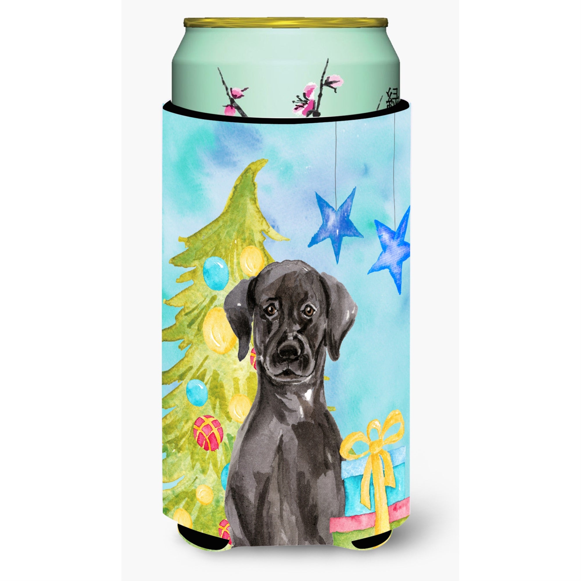 'Caroline'S Treasures Black Labrador Christmas Decorative Can Hugger, Tall, Multicolor''