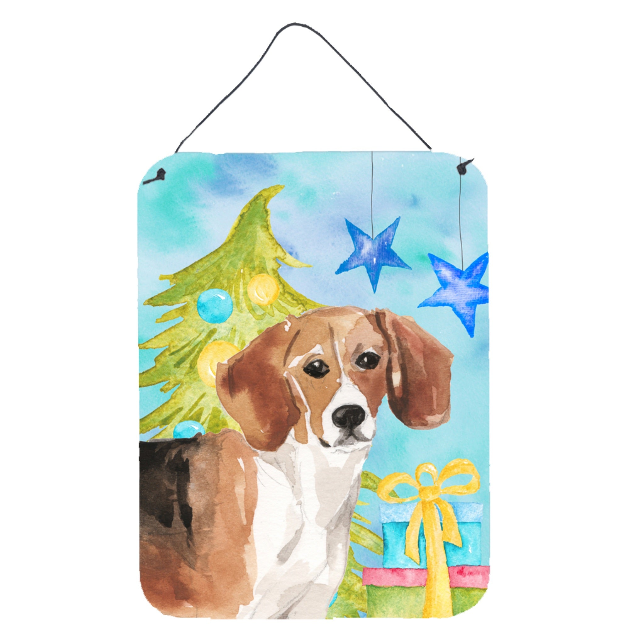 'Caroline'S Treasures Beagle Christmas Metal Print, 16'''' X 12'''', Multicolor''