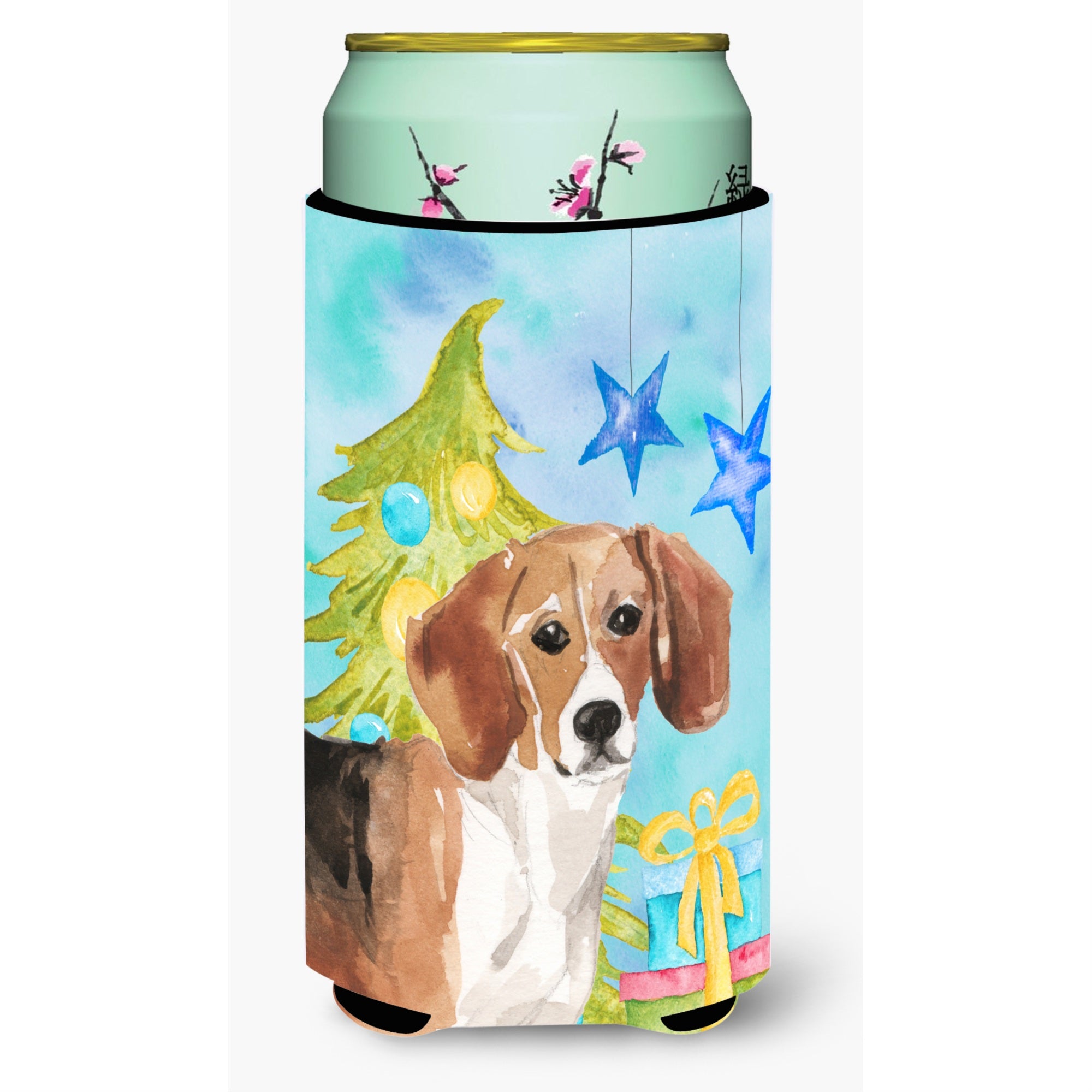 'Caroline'S Treasures Beagle Christmas Decorative Can Hugger, Tall, Multicolor''