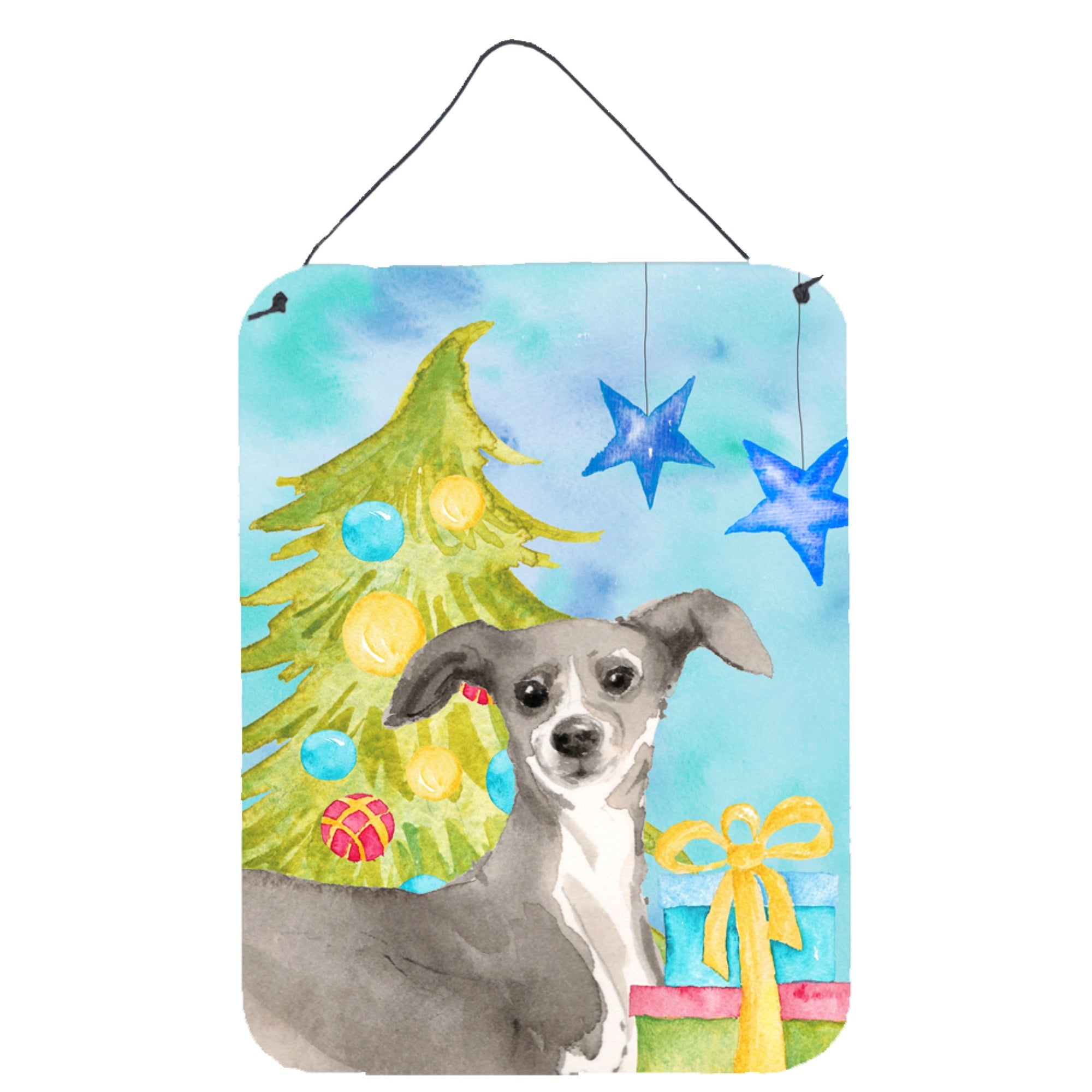 'Caroline'S Treasures Italian Greyhound Christmas Metal Print, 16'''' X 12'''', Multicolor''