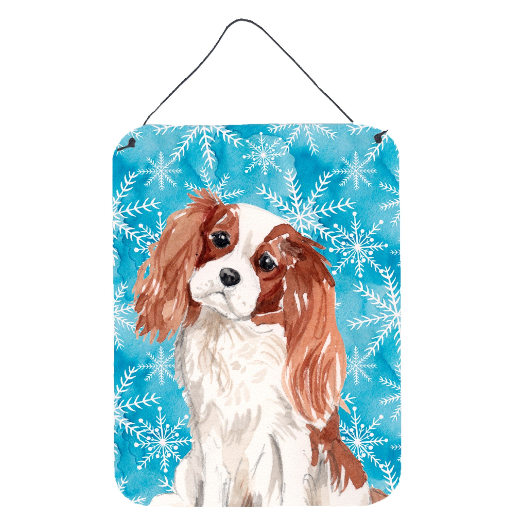 'Caroline'S Treasures Blenheim Cavalier Spaniel Winter Metal Print, 16'''' X 12'''', Multicolor''