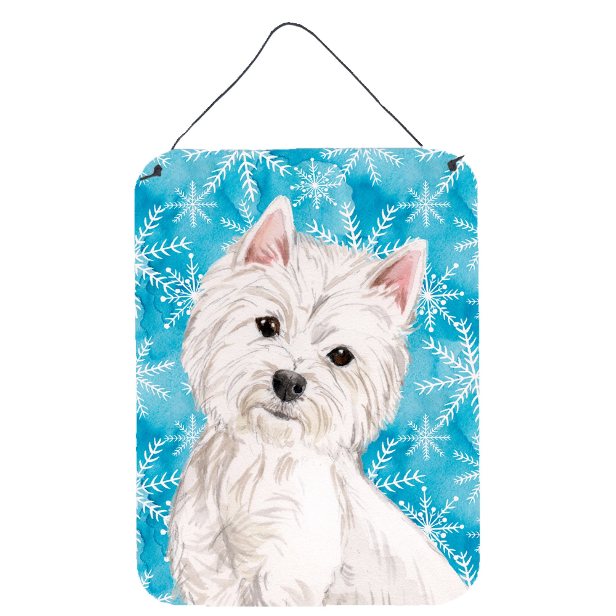 'Caroline'S Treasures Westie Winter Metal Print, 16'''' X 12'''', Multicolor''