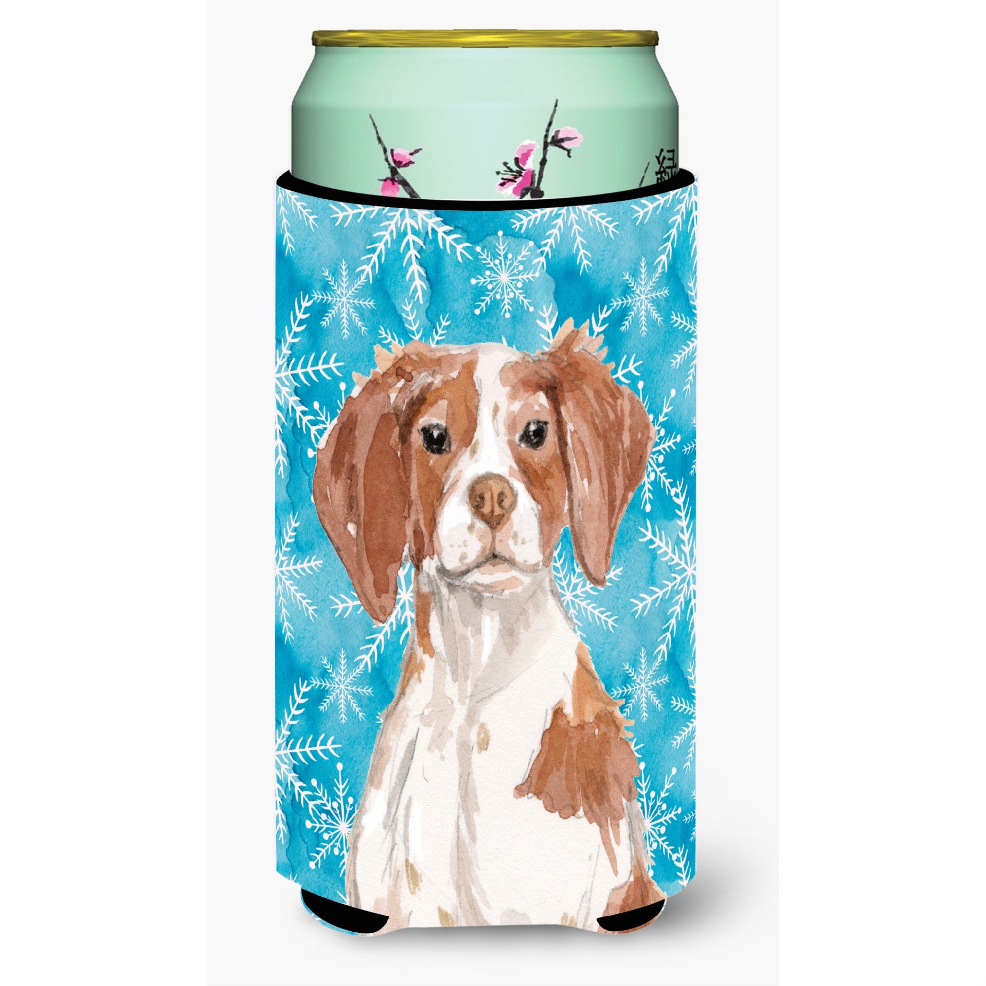 'Caroline'S Treasures Brittany Spaniel Winter Decorative Can Hugger, Tall, Multicolor''