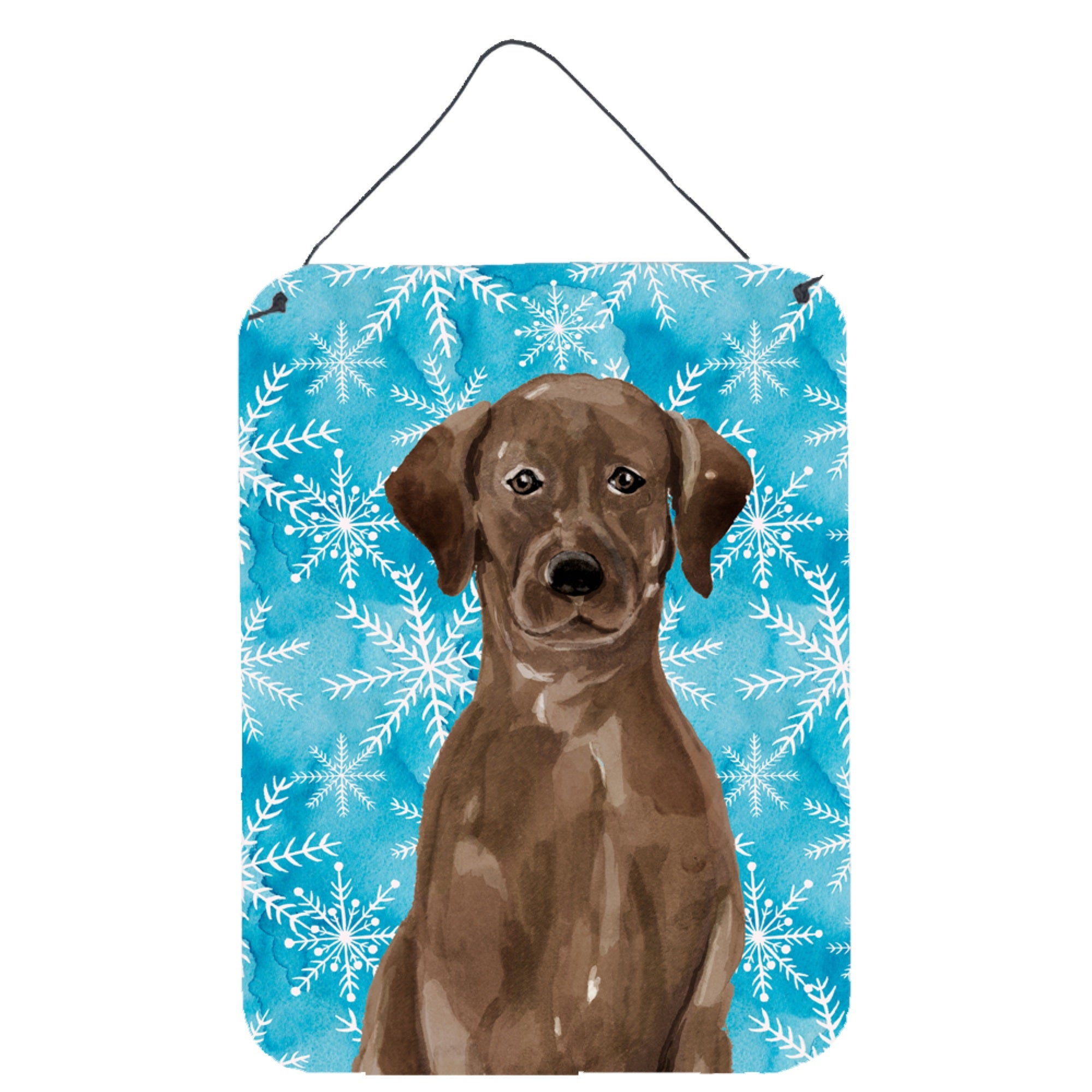 'Caroline'S Treasures Chocolate Labrador Winter Metal Print, 16'''' X 12'''', Multicolor''