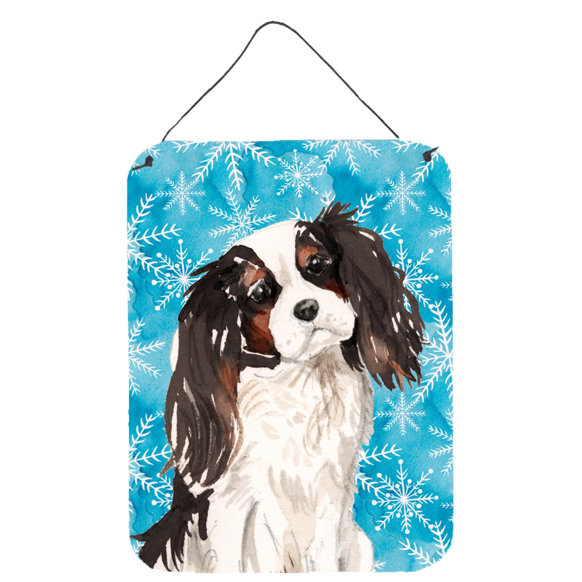 'Caroline'S Treasures Tricolor Cavalier Spaniel Winter Metal Print, 16'''' X 12'''', Multicolor''