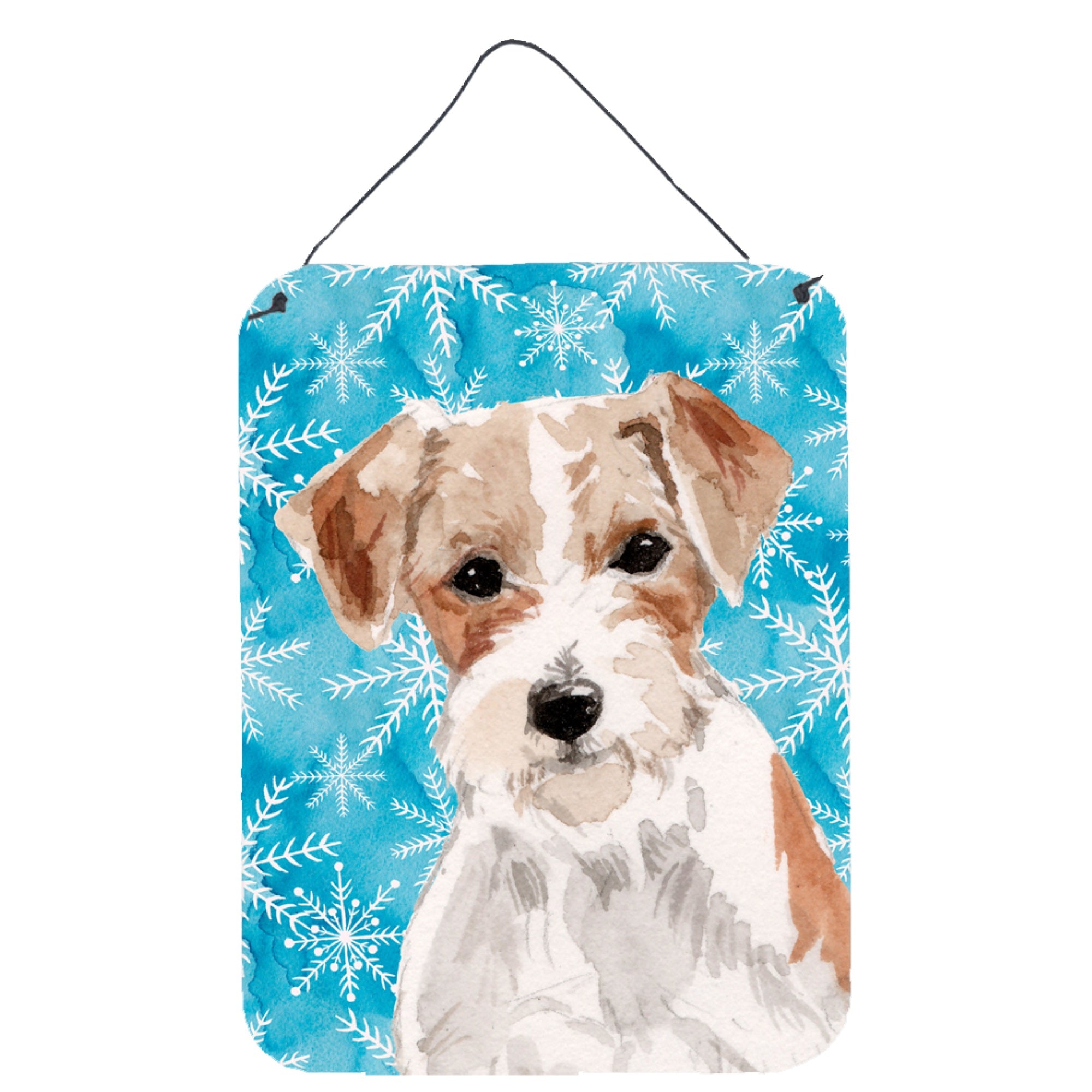 'Caroline'S Treasures Wire Hair Jack Russell Winter Metal Print, 16'''' X 12'''', Multicolor''