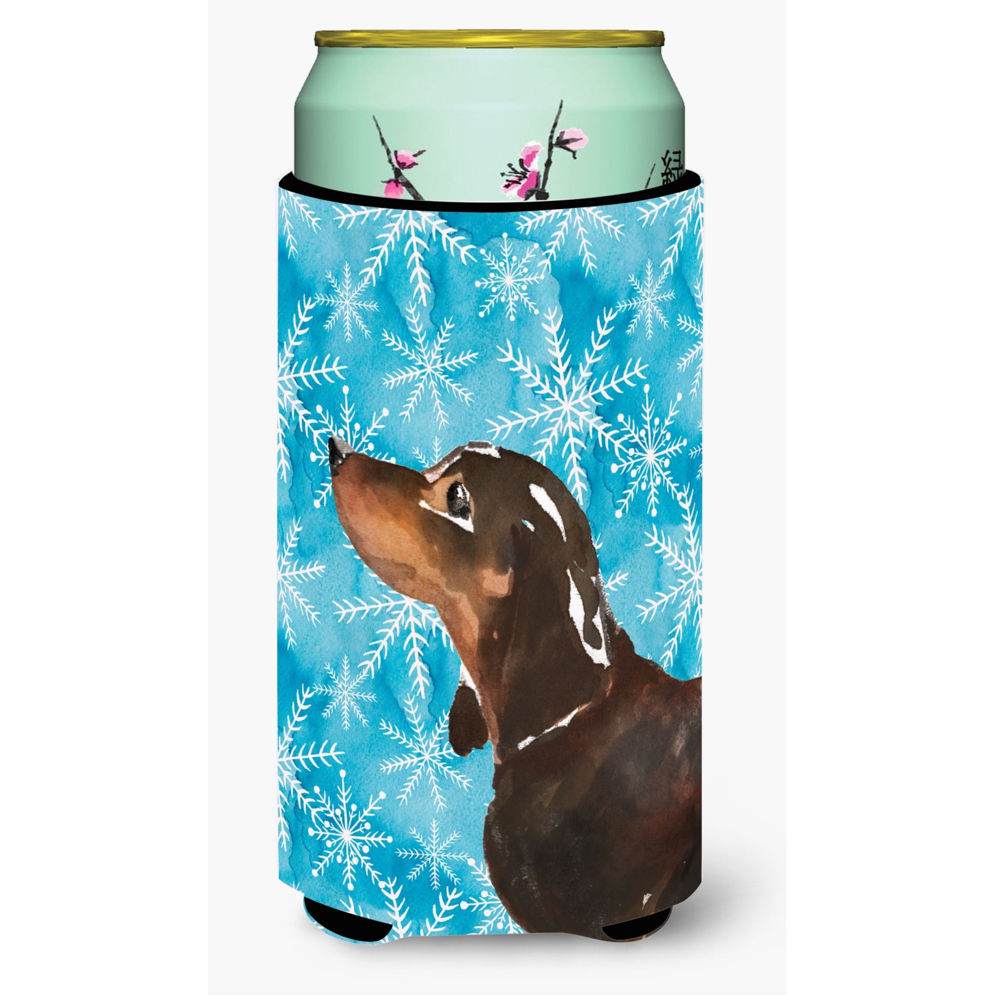 'Caroline'S Treasures Black And Tan Dachshund Winter Decorative Can Hugger, Tall, Multicolor''