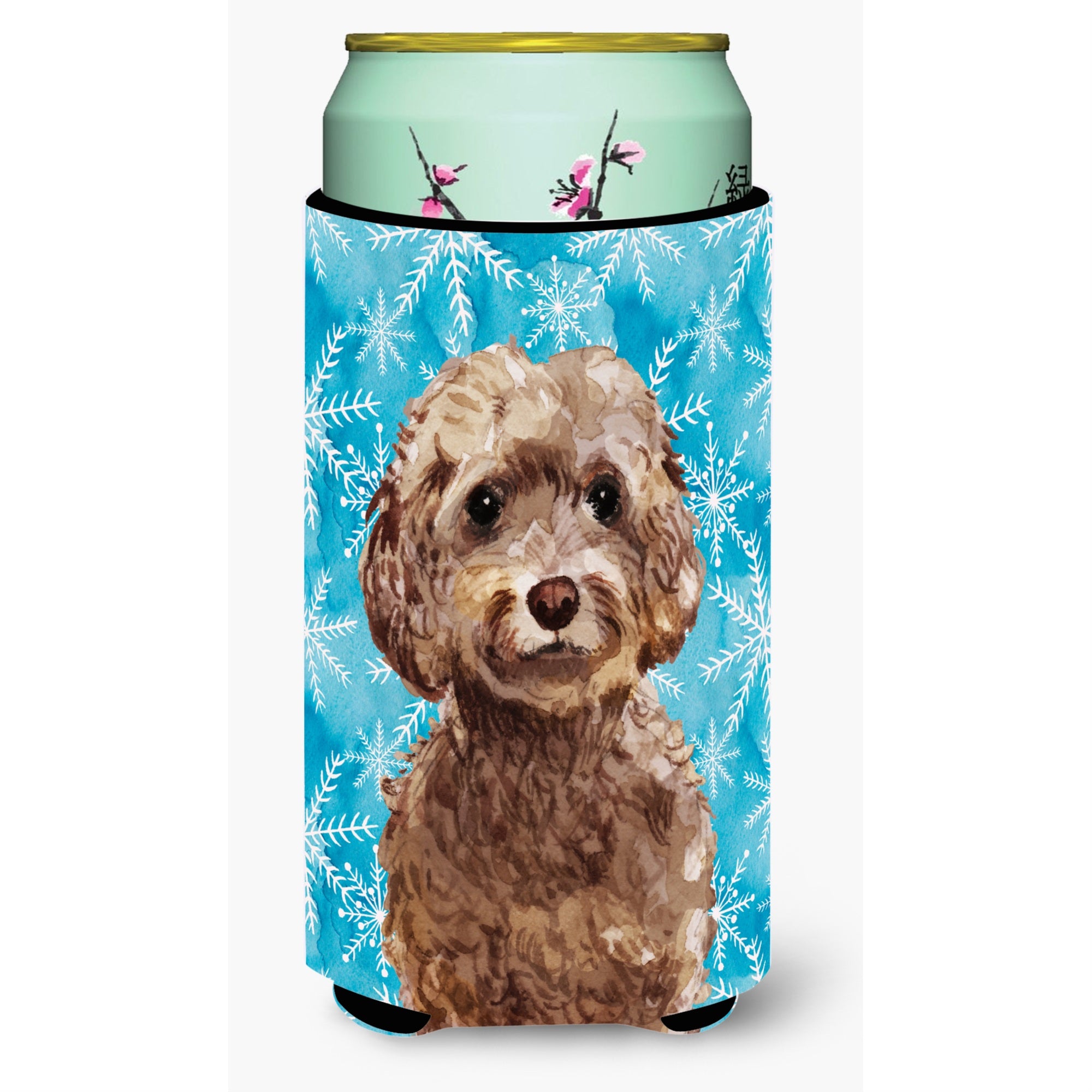 'Caroline'S Treasures Brown Cockapoo Winter Decorative Can Hugger, Tall, Multicolor''