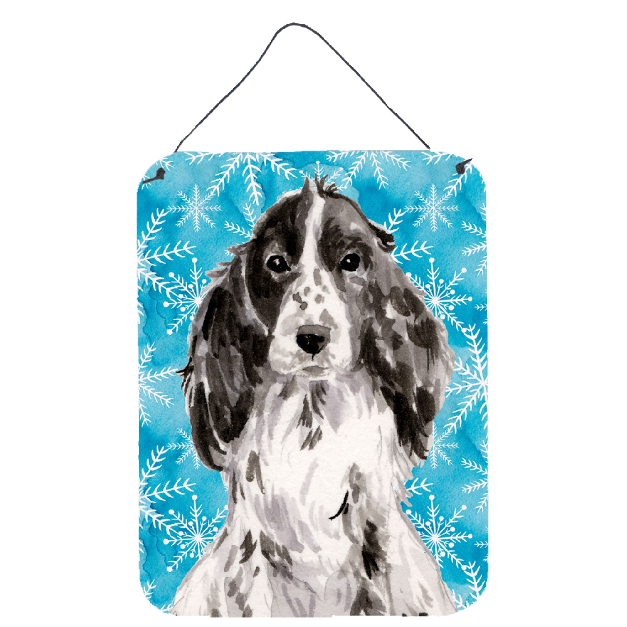 'Caroline'S Treasures Black Parti Winter Metal Print, 16'''' X 12'''', Multicolor''