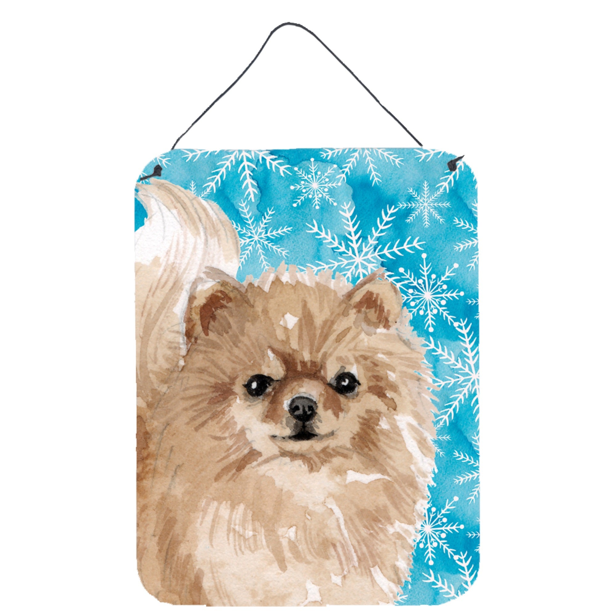 'Caroline'S Treasures Pomeranian Winter Metal Print, 16'''' X 12'''', Multicolor''