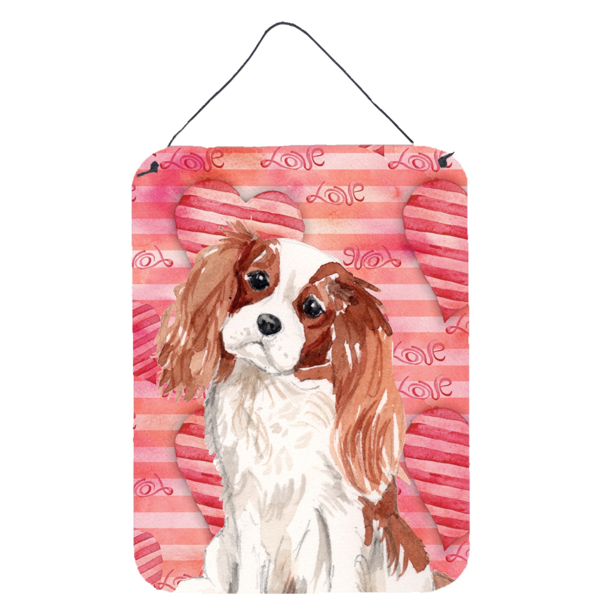 'Caroline'S Treasures Blenheim Cavalier Spaniel Love Metal Print, 16'''' X 12'''', Multicolor''