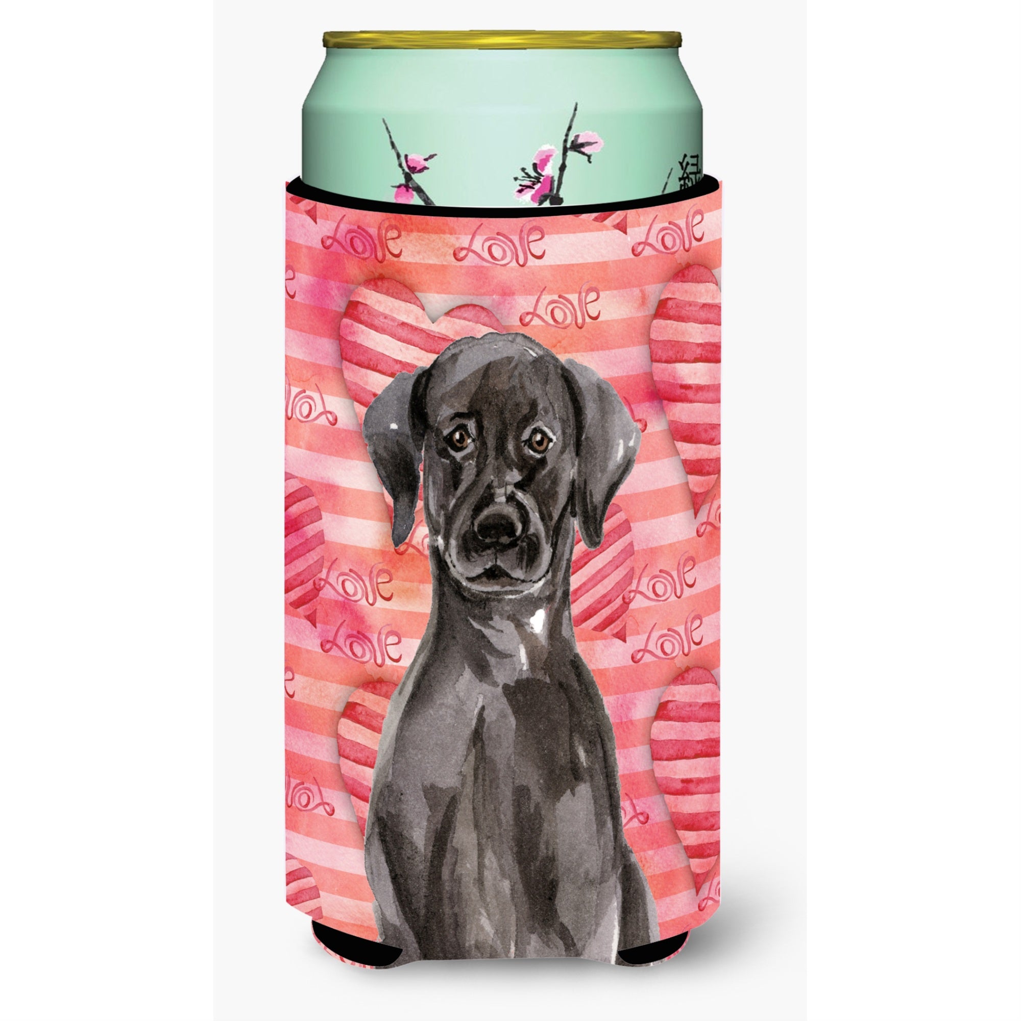 'Caroline'S Treasures Black Labrador Love Decorative Can Hugger, Tall, Multicolor''