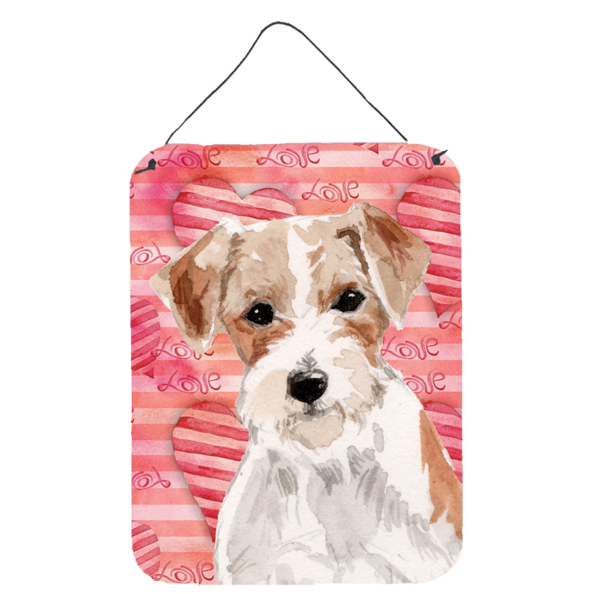 'Caroline'S Treasures Wire Hair Jack Russell Love Metal Print, 16'''' X 12'''', Multicolor''