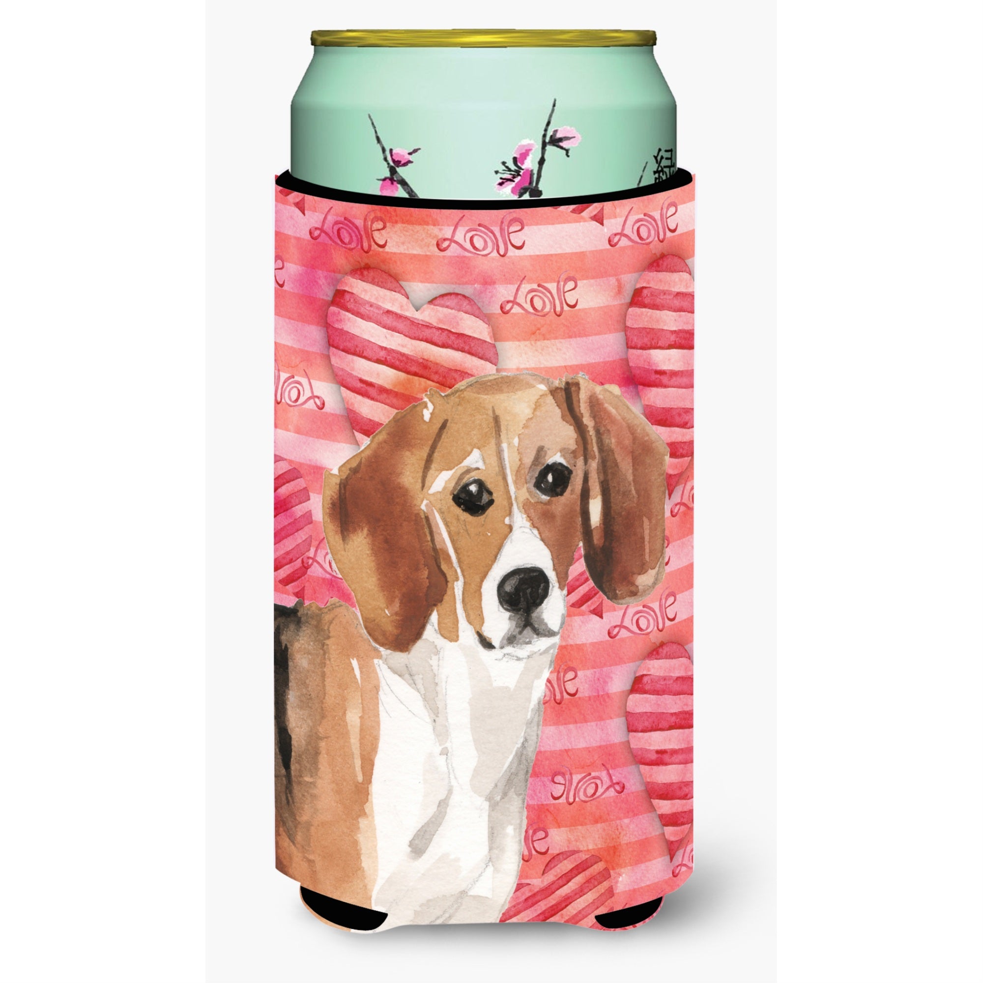 'Caroline'S Treasures Beagle Love Decorative Can Hugger, Tall, Multicolor''