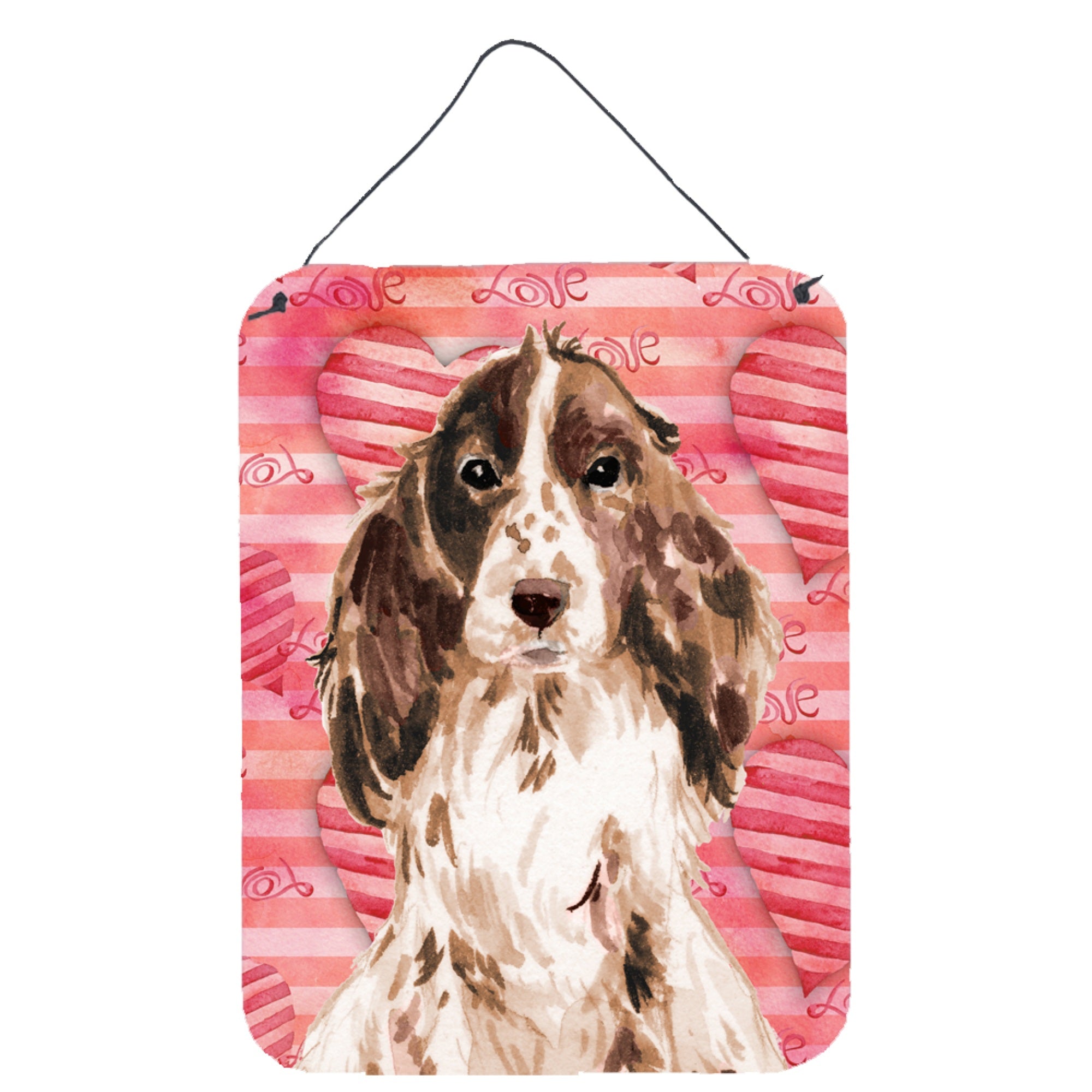 'Caroline'S Treasures Brown Parti Love Metal Print, 16'''' X 12'''', Multicolor''