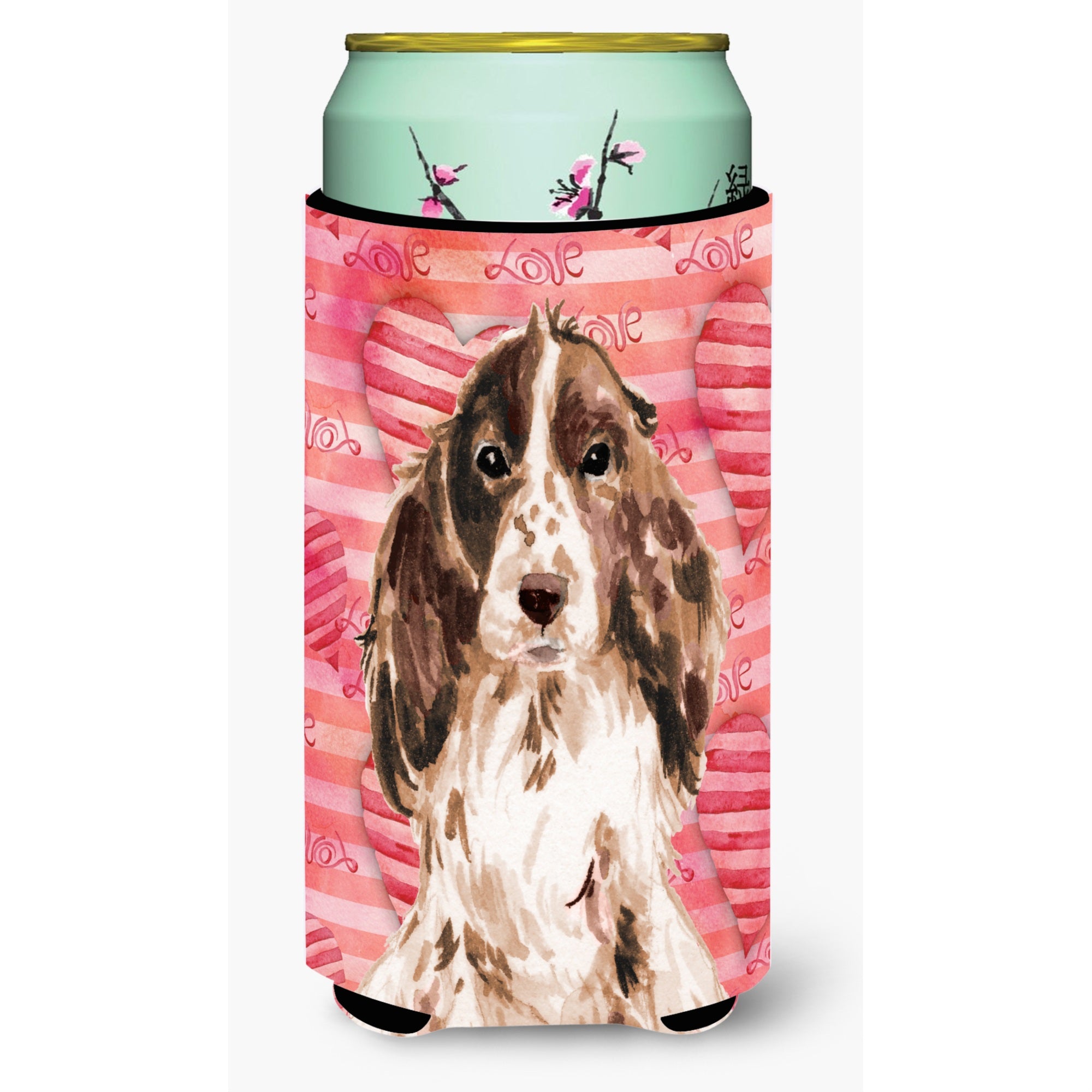 'Caroline'S Treasures Brown Parti Love Decorative Can Hugger, Tall, Multicolor''