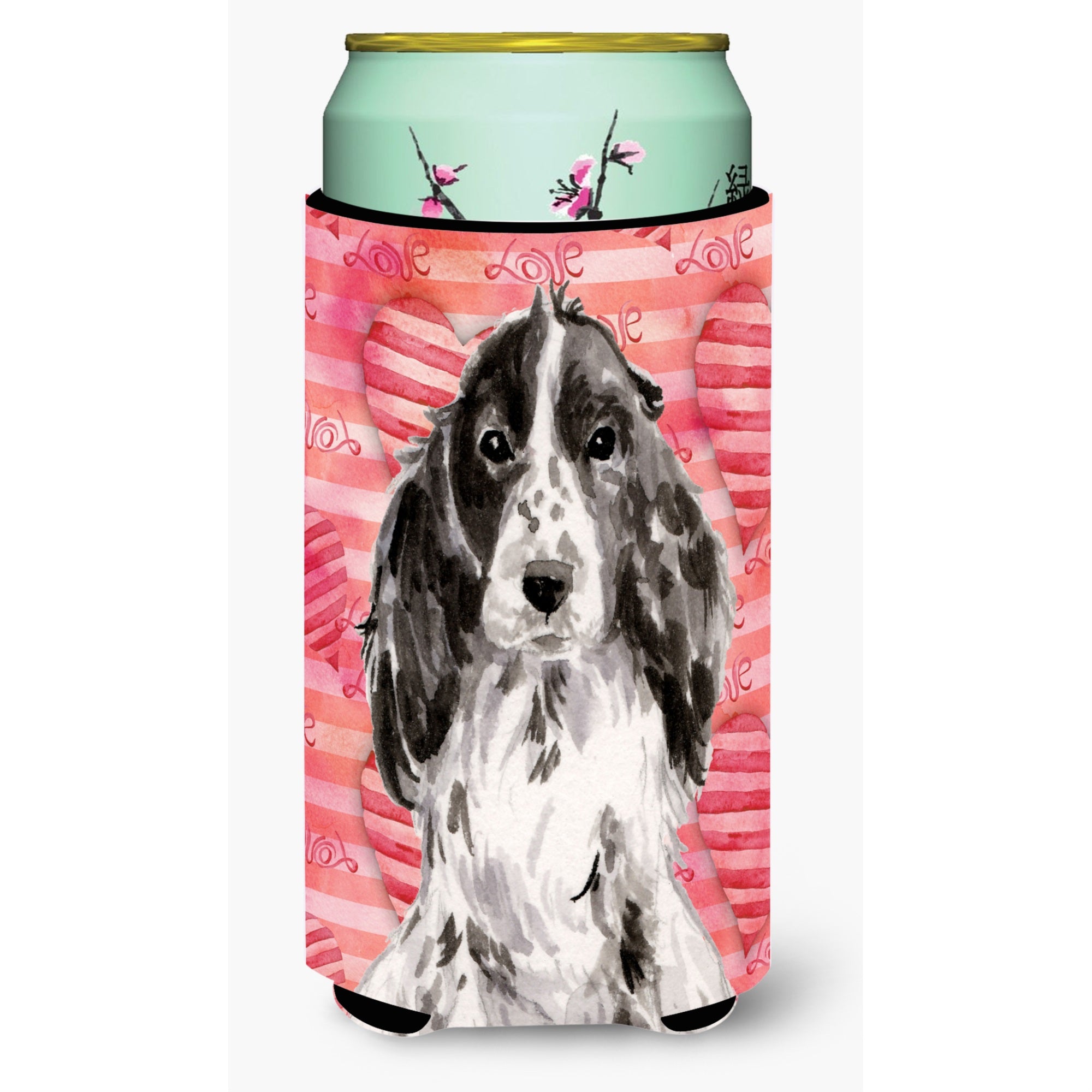 'Caroline'S Treasures Black Parti Love Decorative Can Hugger, Tall, Multicolor''