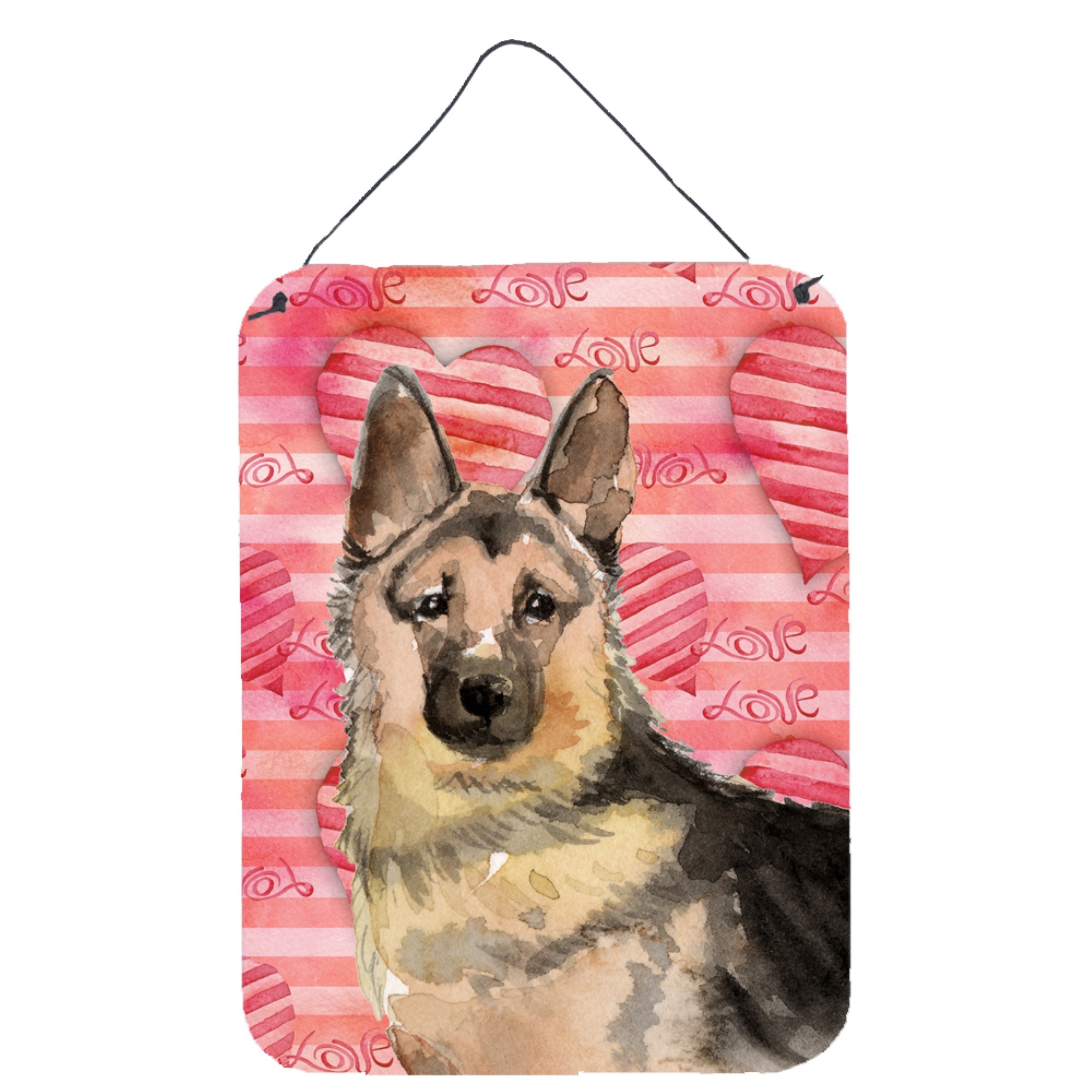'Caroline'S Treasures German Shepherd Love Metal Print, 16'''' X 12'''', Multicolor''