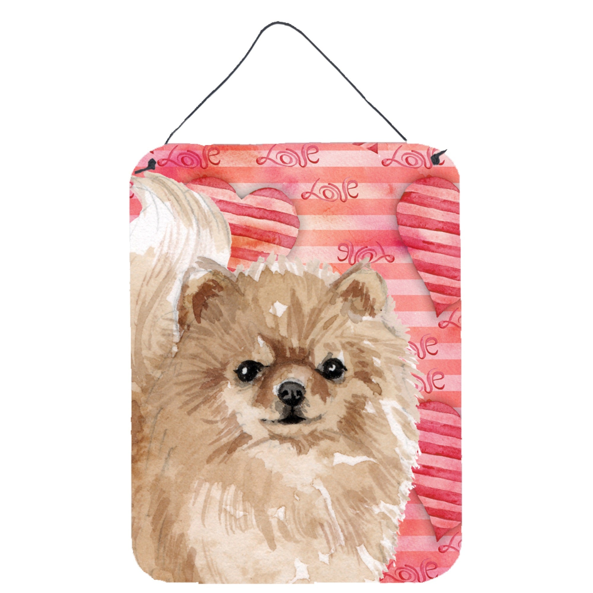 'Caroline'S Treasures Pomeranian Love Metal Print, 16'''' X 12'''', Multicolor''