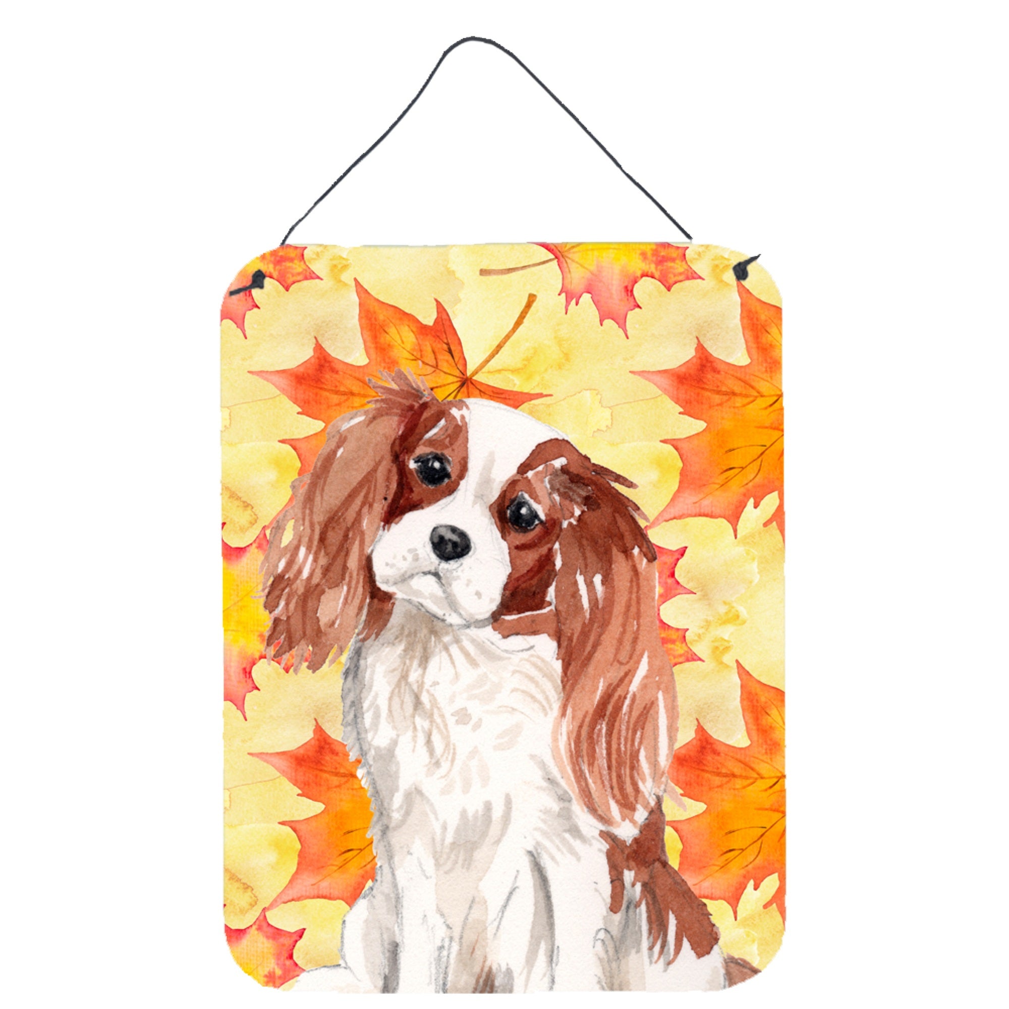 'Caroline'S Treasures Blenheim Cavalier Spaniel Fall Metal Print, 16'''' X 12'''', Multicolor''