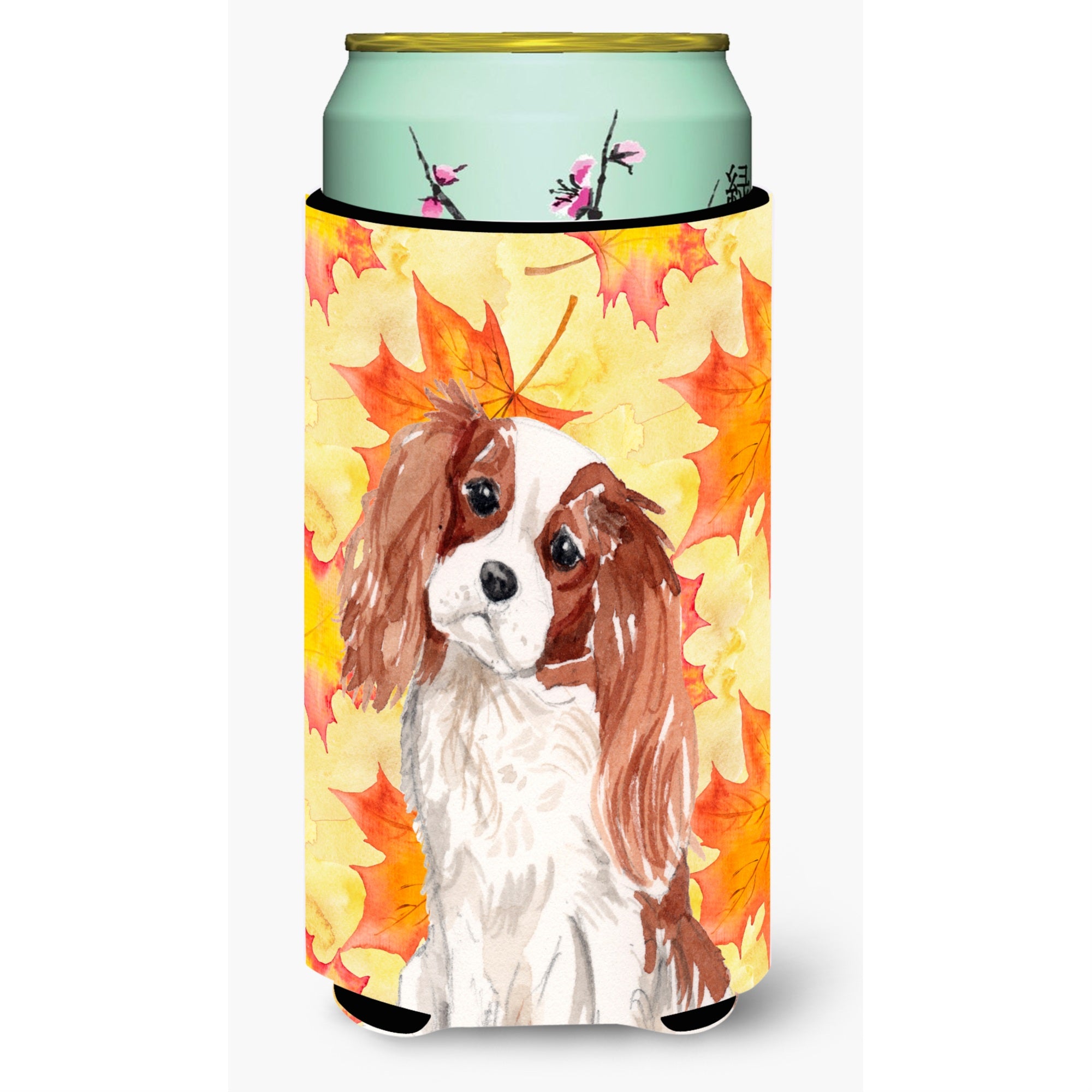 'Caroline'S Treasures Blenheim Cavalier Spaniel Fall Decorative Can Hugger, Tall, Multicolor''