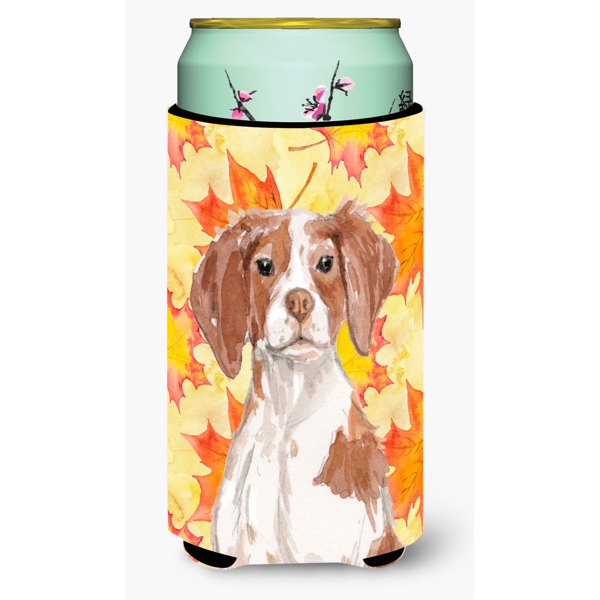 'Caroline'S Treasures Brittany Spaniel Fall Decorative Can Hugger, Tall, Multicolor''