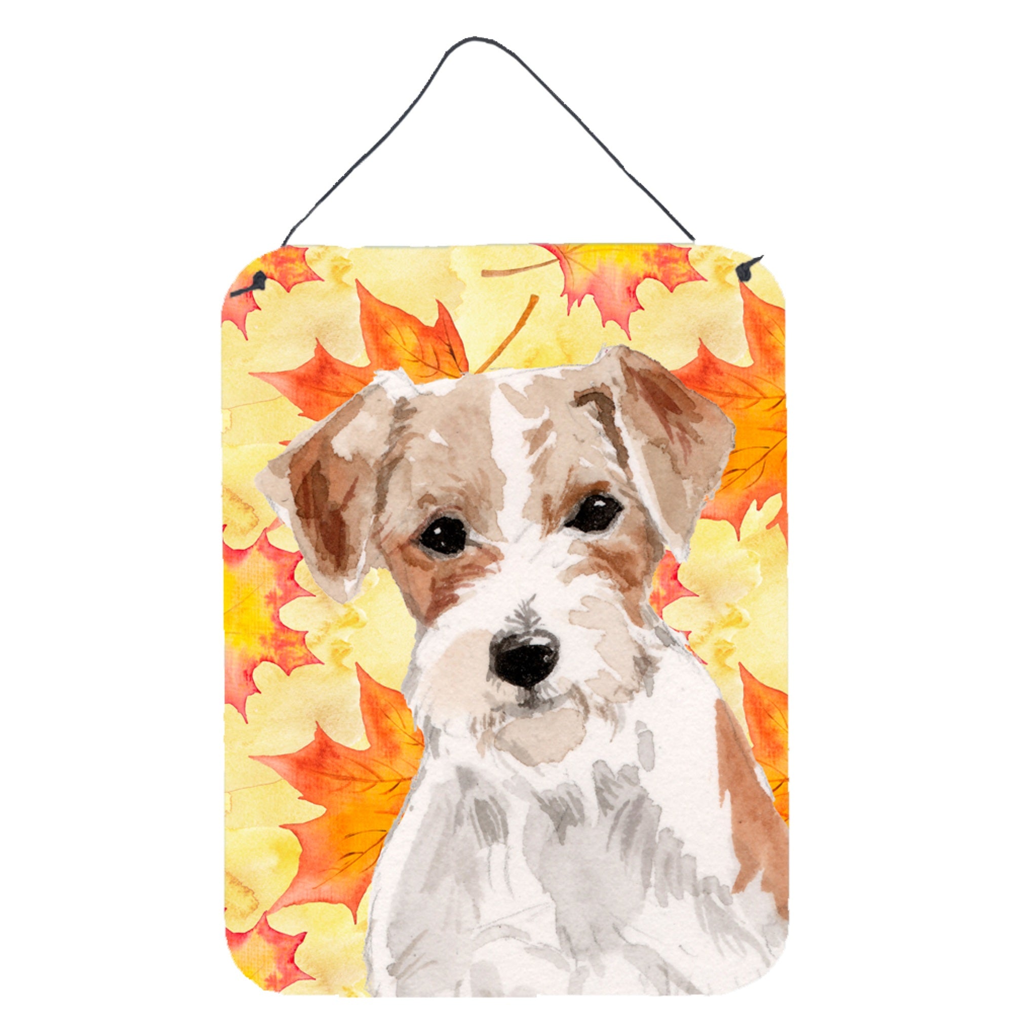 'Caroline'S Treasures Wire Hair Jack Russell Fall Metal Print, 16'''' X 12'''', Multicolor''