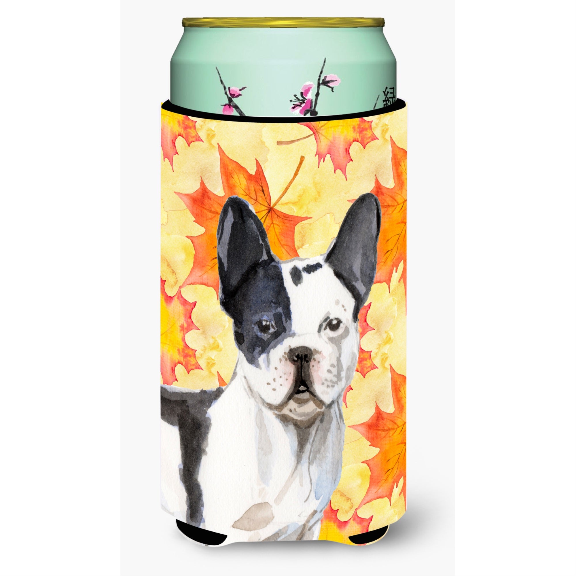 'Caroline'S Treasures Black White French Bulldog Fall Decorative Can Hugger, Tall, Multicolor''