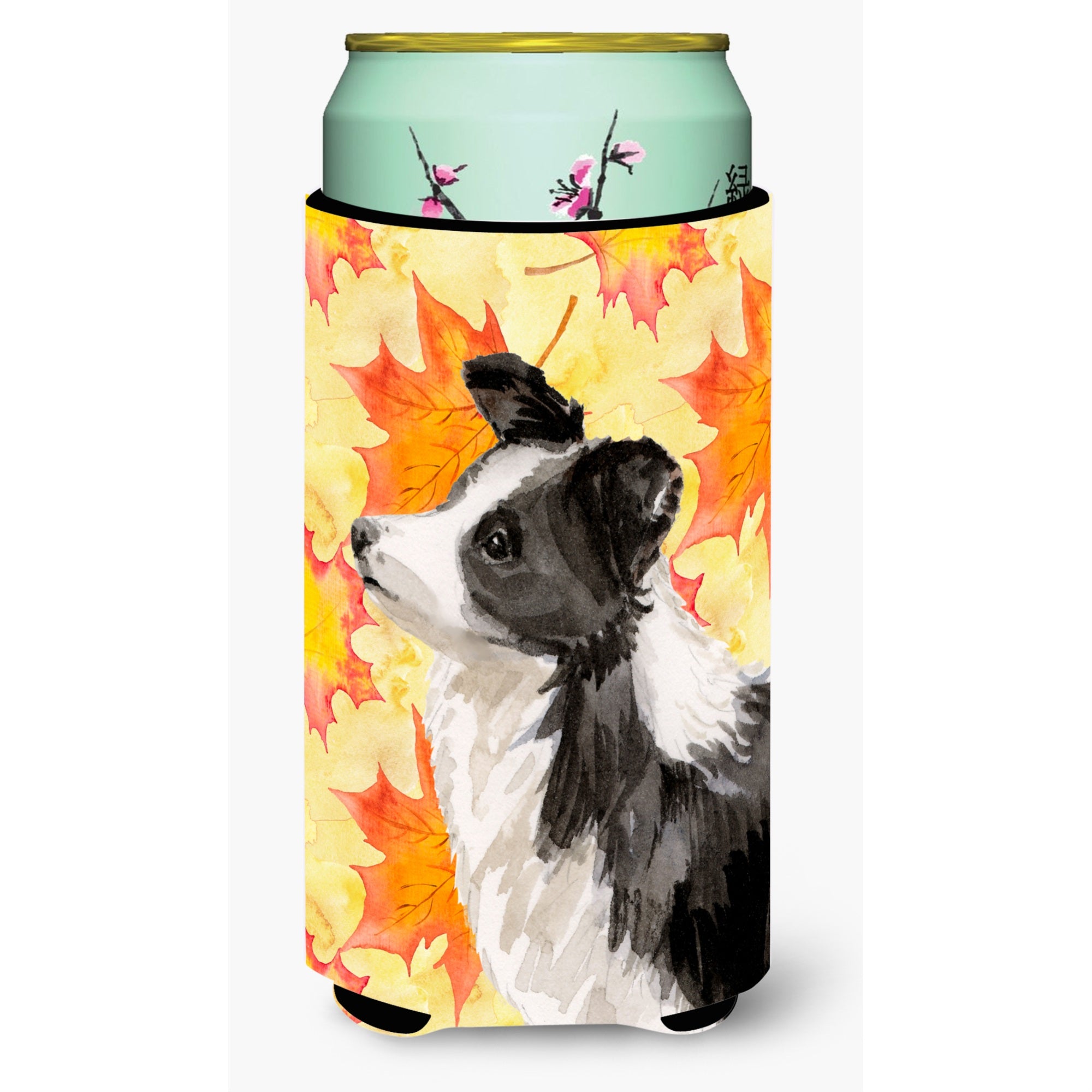 'Caroline'S Treasures Border Collie Fall Decorative Can Hugger, Tall, Multicolor''