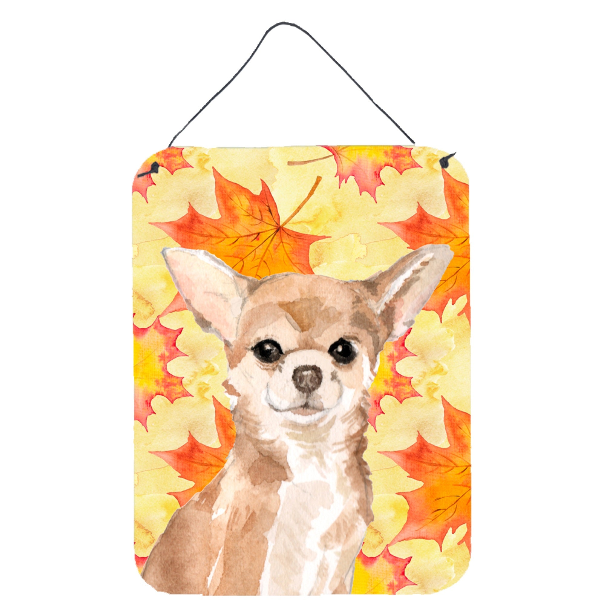 'Caroline'S Treasures Chihuahua Fall Metal Print, 16'''' X 12'''', Multicolor''