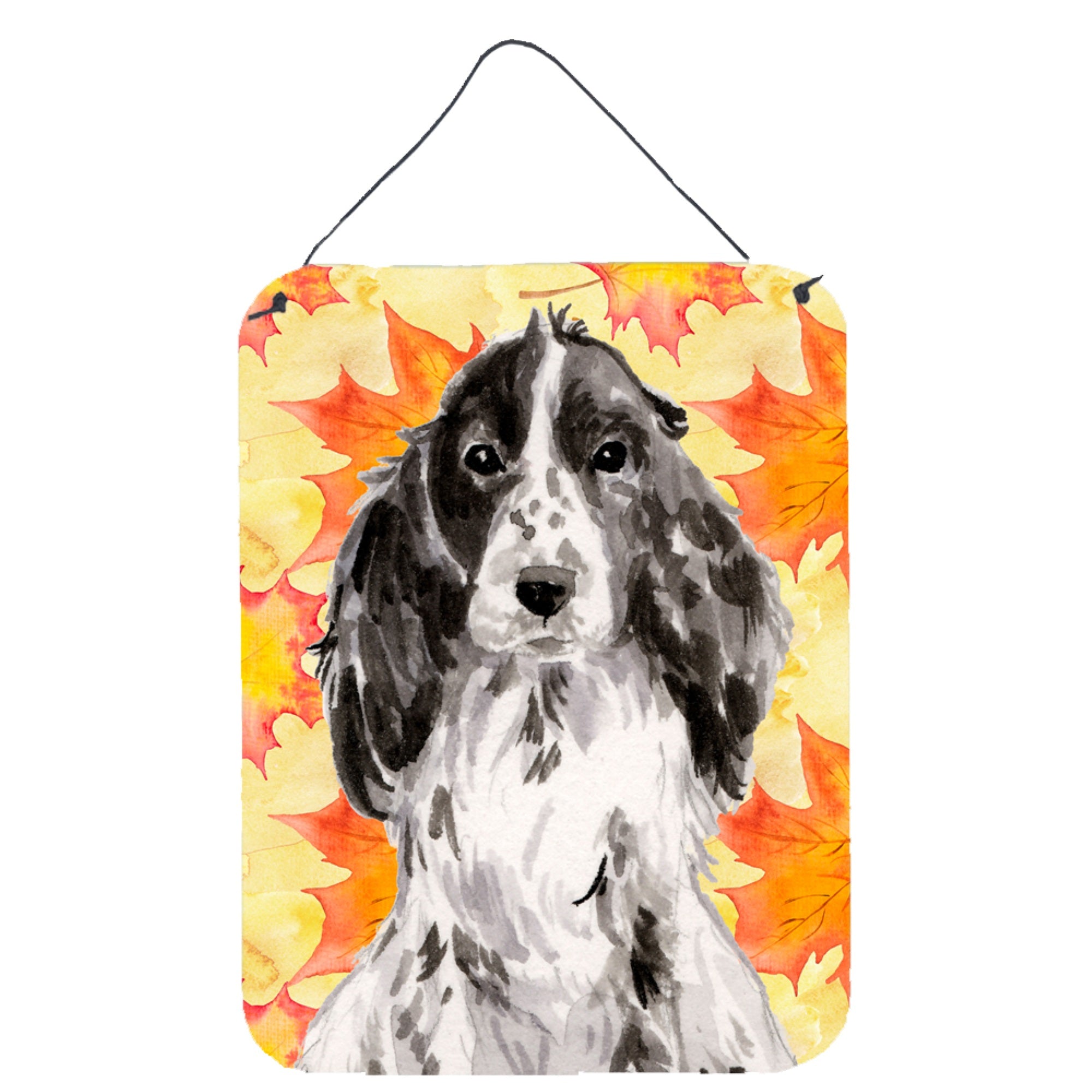 'Caroline'S Treasures Black Parti Fall Metal Print, 16'''' X 12'''', Multicolor''