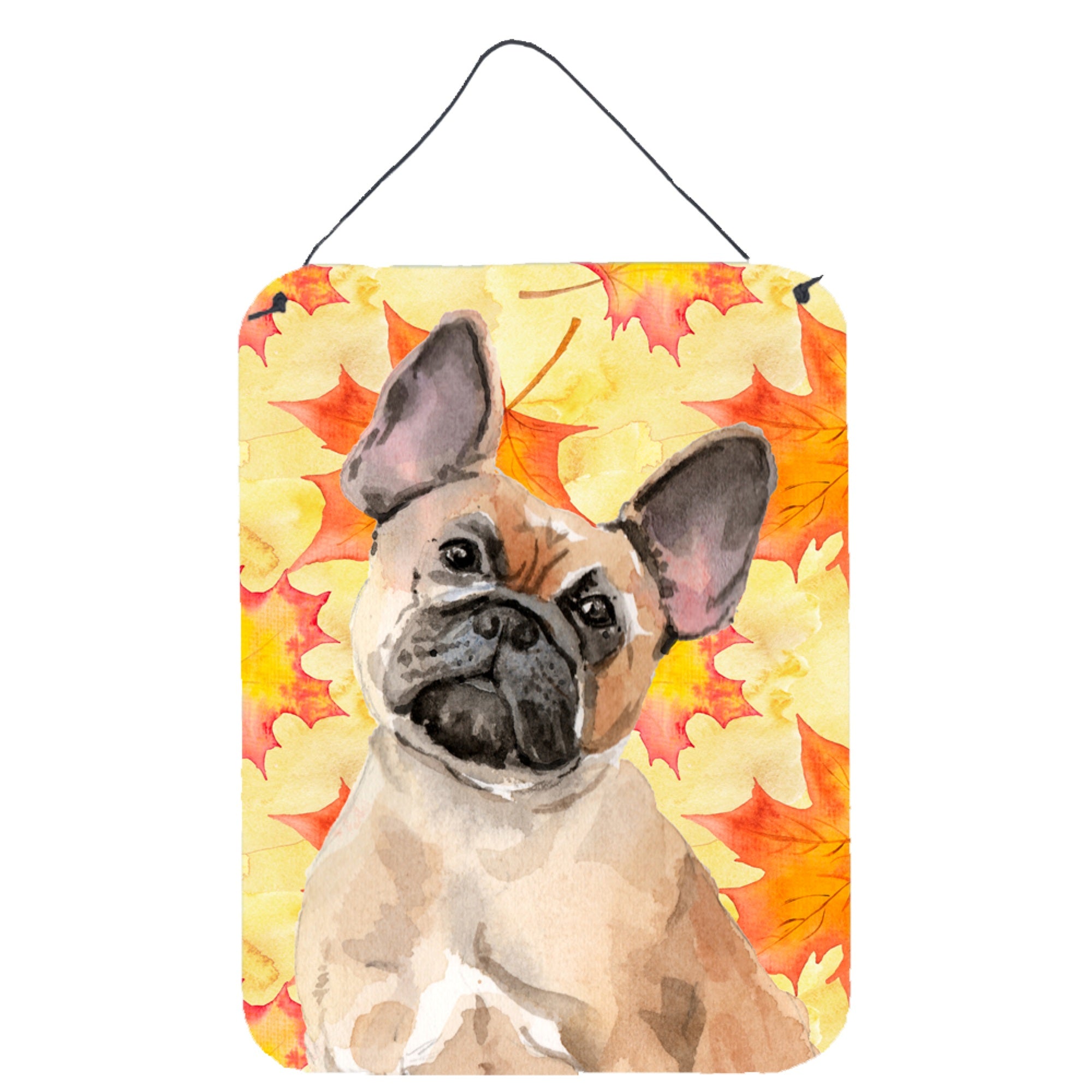 'Caroline'S Treasures Fawn French Bulldog Fall Metal Print, 16'''' X 12'''', Multicolor''