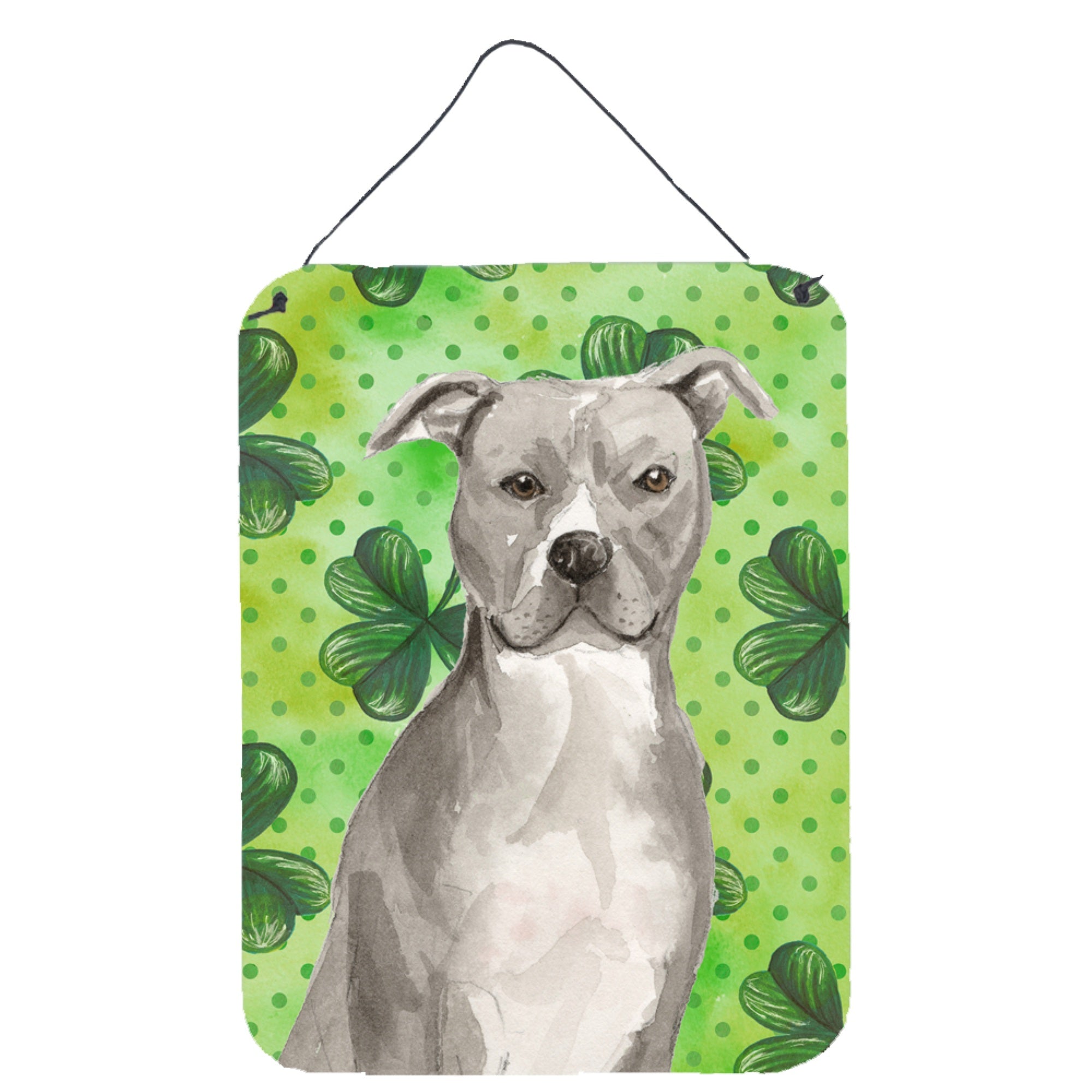 'Caroline'S Treasures Staffordshire Bull Terrier St. Patrick'S Christmas Print, 16'''' X 12'''', Multicolor''