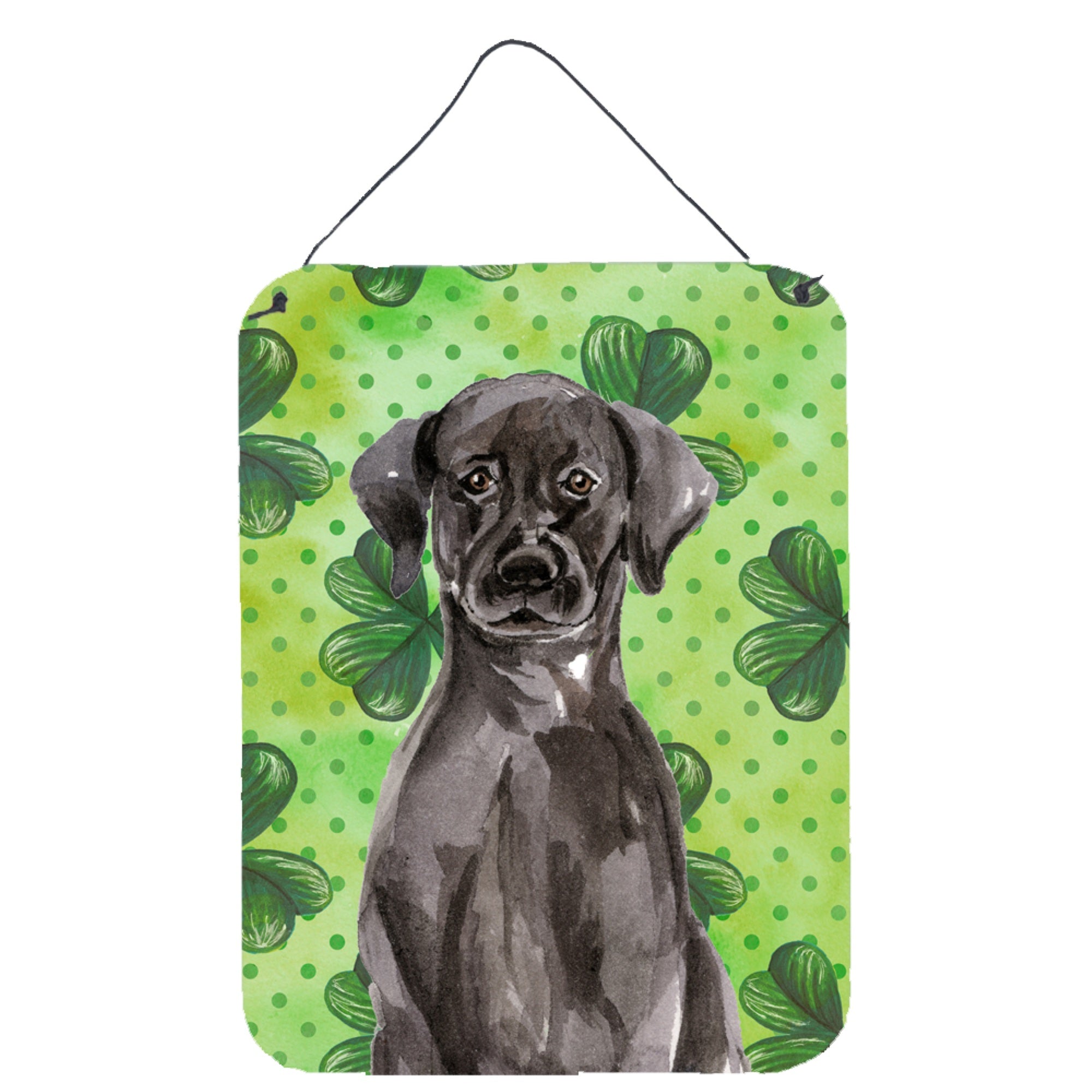 'Caroline'S Treasures Black Labrador St. Patrick'S Metal Print, 16'''' X 12'''', Multicolor''