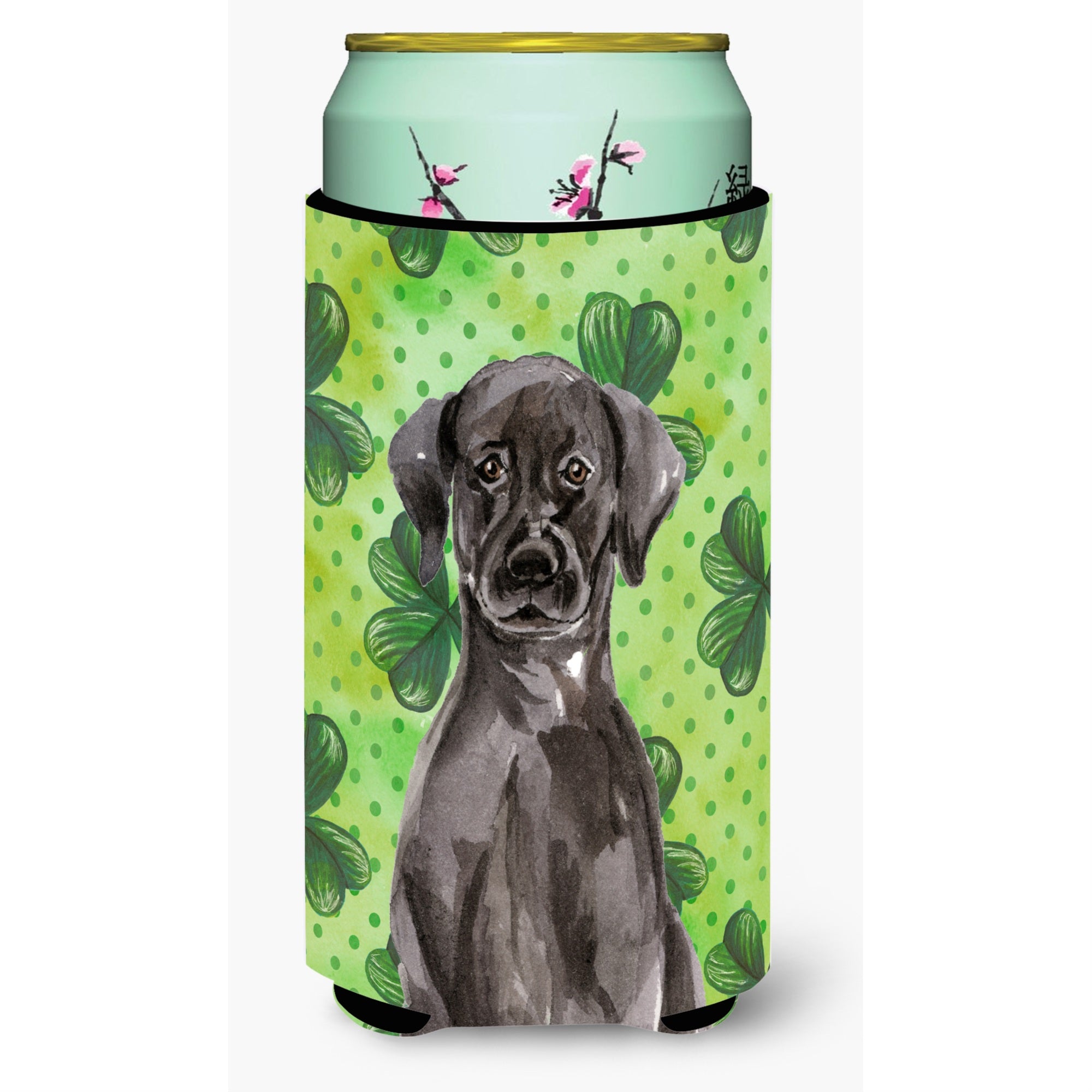 'Caroline'S Treasures Black Labrador St. Patrick'S Decorative Can Hugger, Tall, Multicolor''