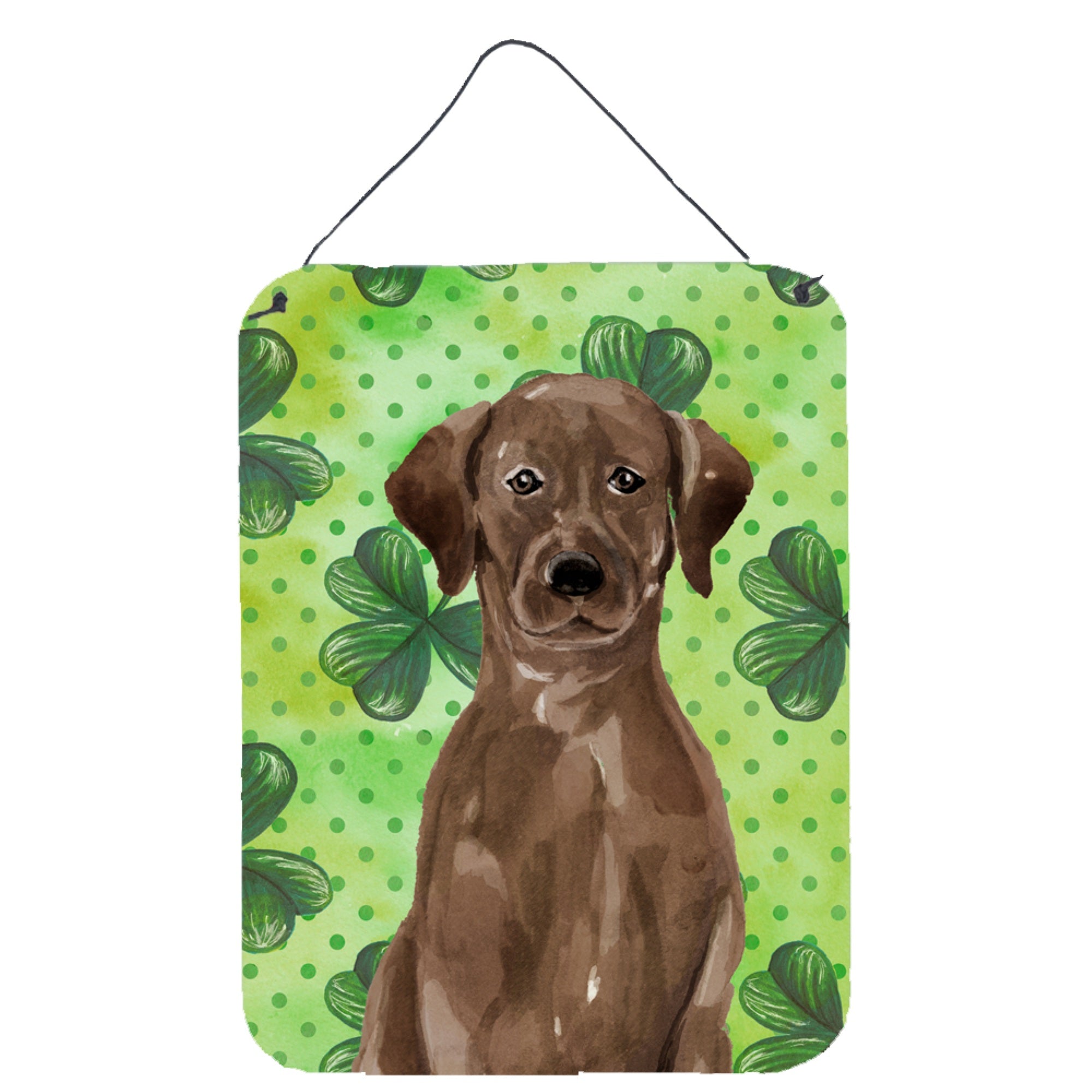 'Caroline'S Treasures Chocolate Labrador St. Patrick'S Metal Print, 16'''' X 12'''', Multicolor''
