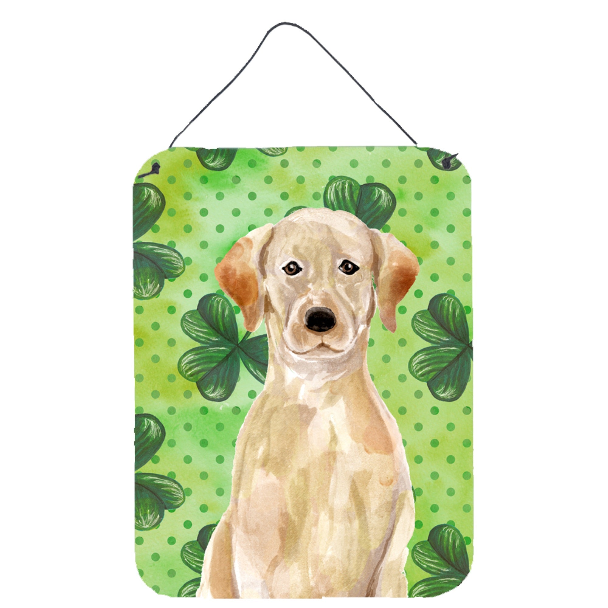 'Caroline'S Treasures Yellow Labrador St. Patrick'S Metal Print, 16'''' X 12'''', Multicolor''