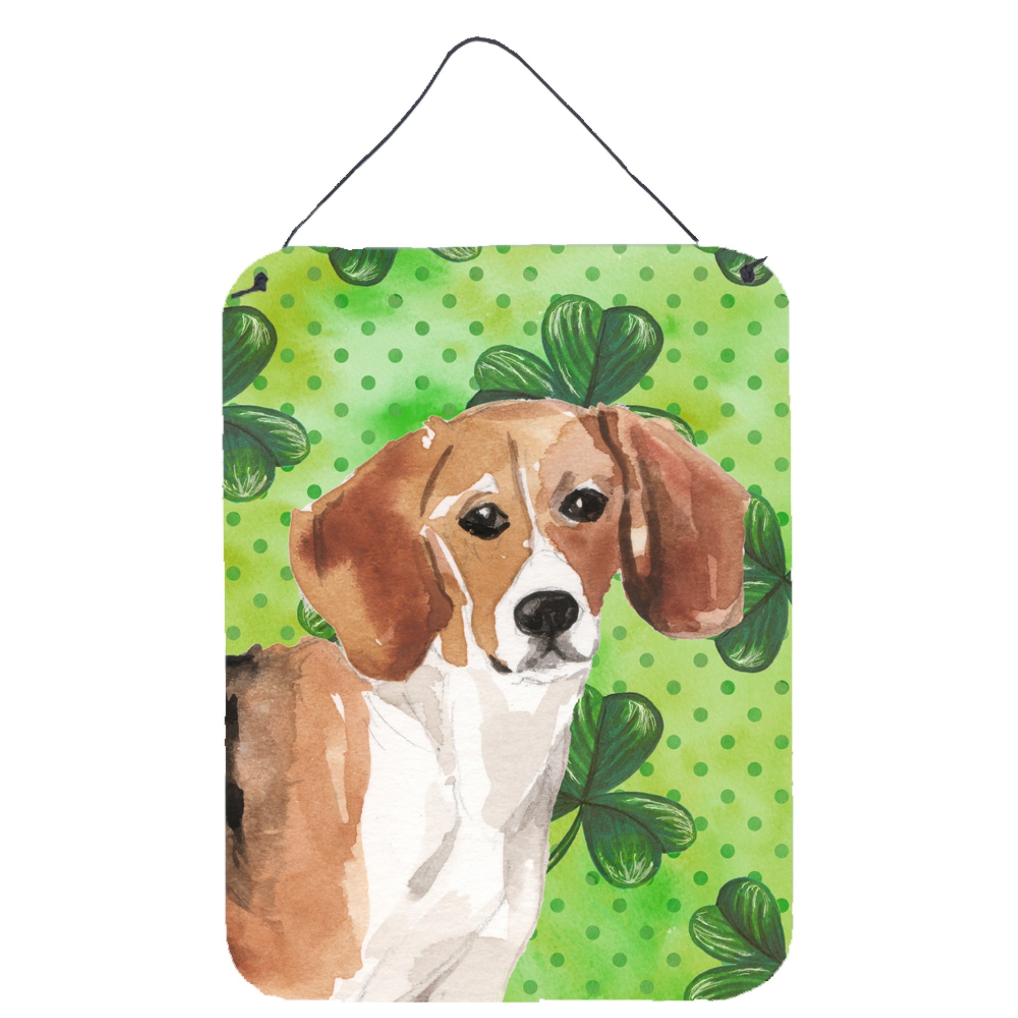 'Caroline'S Treasures Beagle St. Patrick'S Metal Print, 16'''' X 12'''', Multicolor''