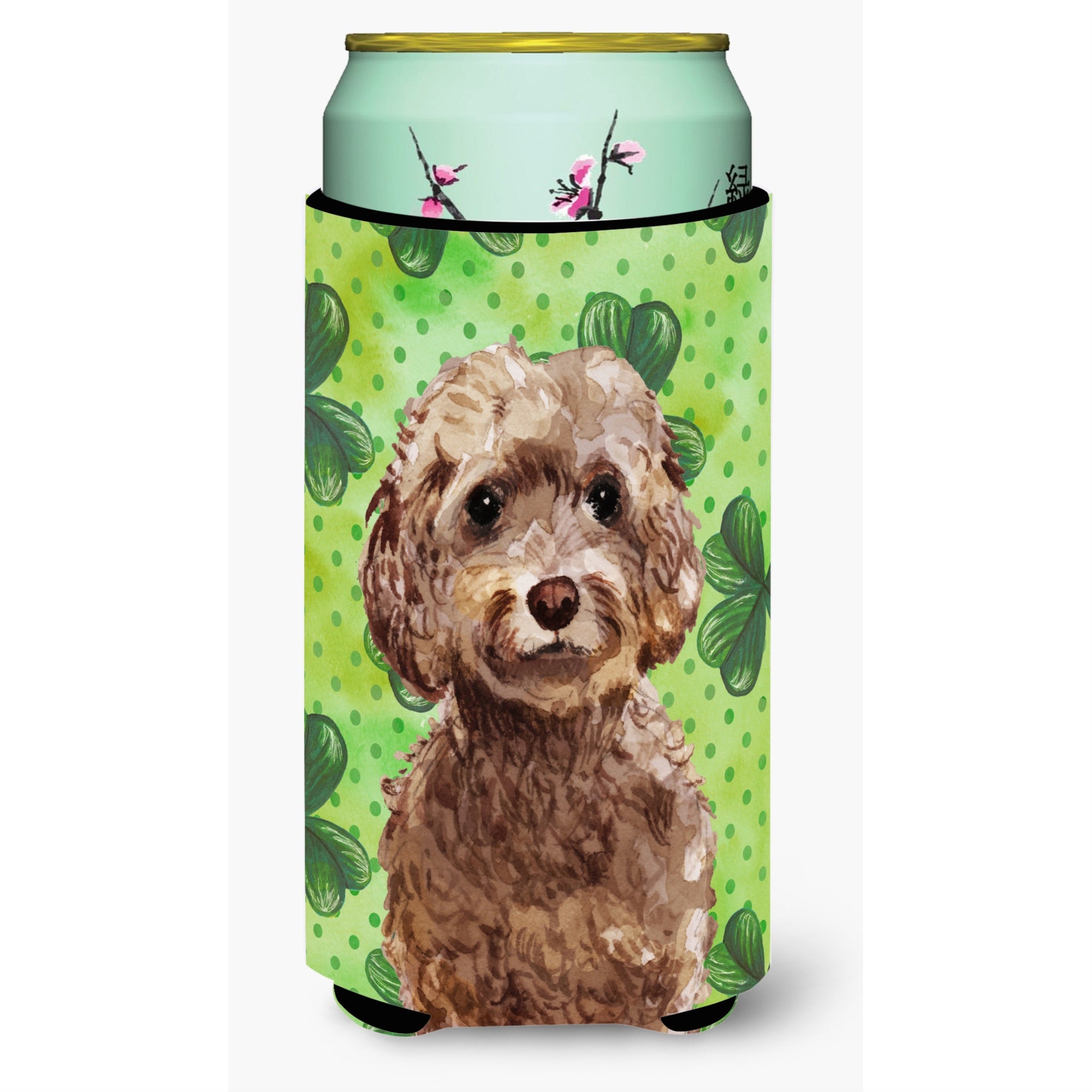 'Caroline'S Treasures Brown Cockapoo St. Patrick'S Decorative Can Hugger, Tall, Multicolor''