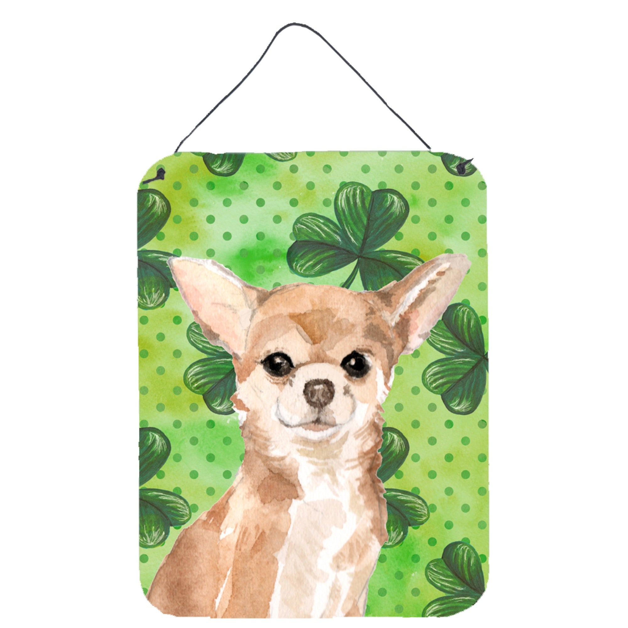 'Caroline'S Treasures Chihuahua St. Patrick'S Metal Print, 16'''' X 12'''', Multicolor''