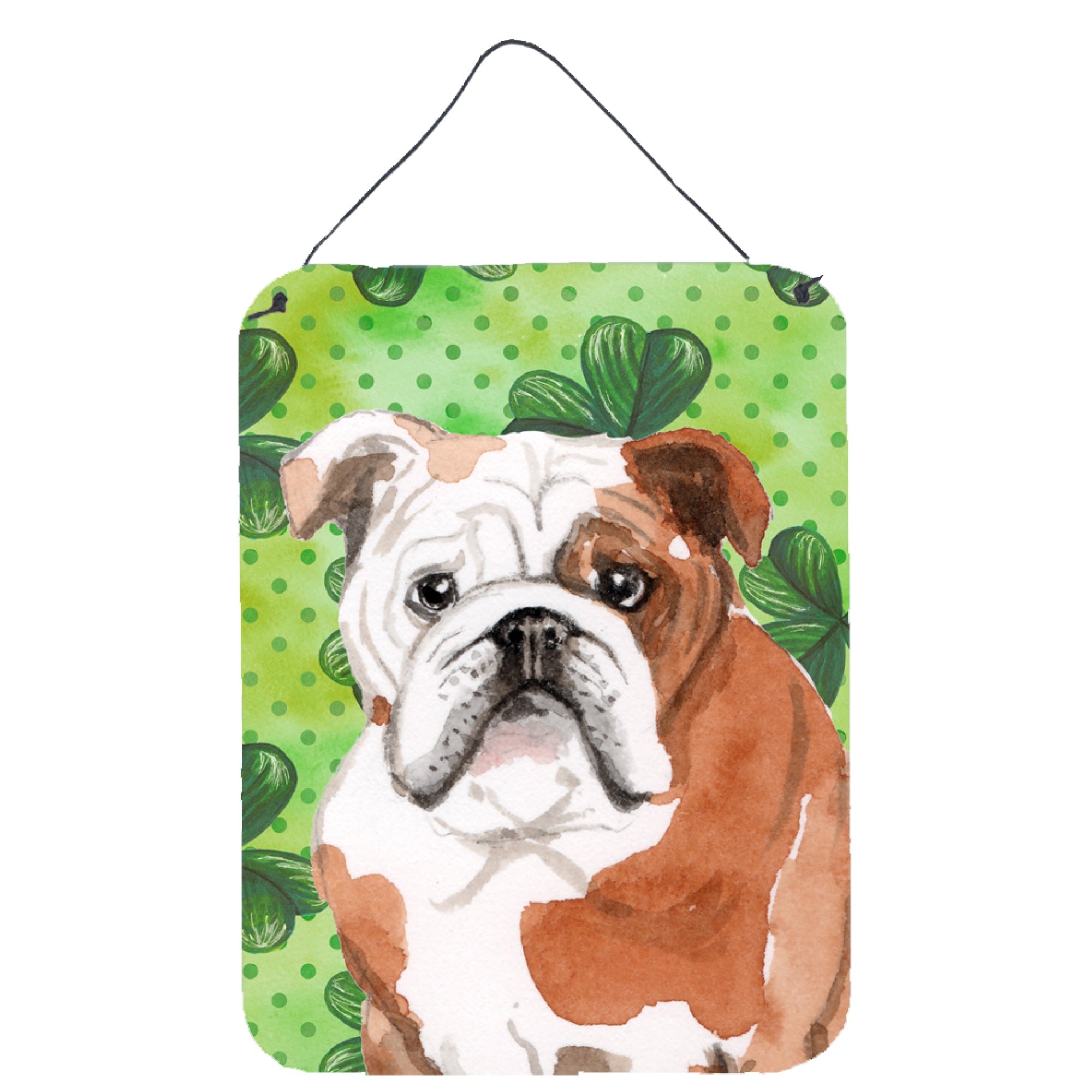 'Caroline'S Treasures English Bulldog St. Patrick'S Metal Print, 16'''' X 12'''', Multicolor''
