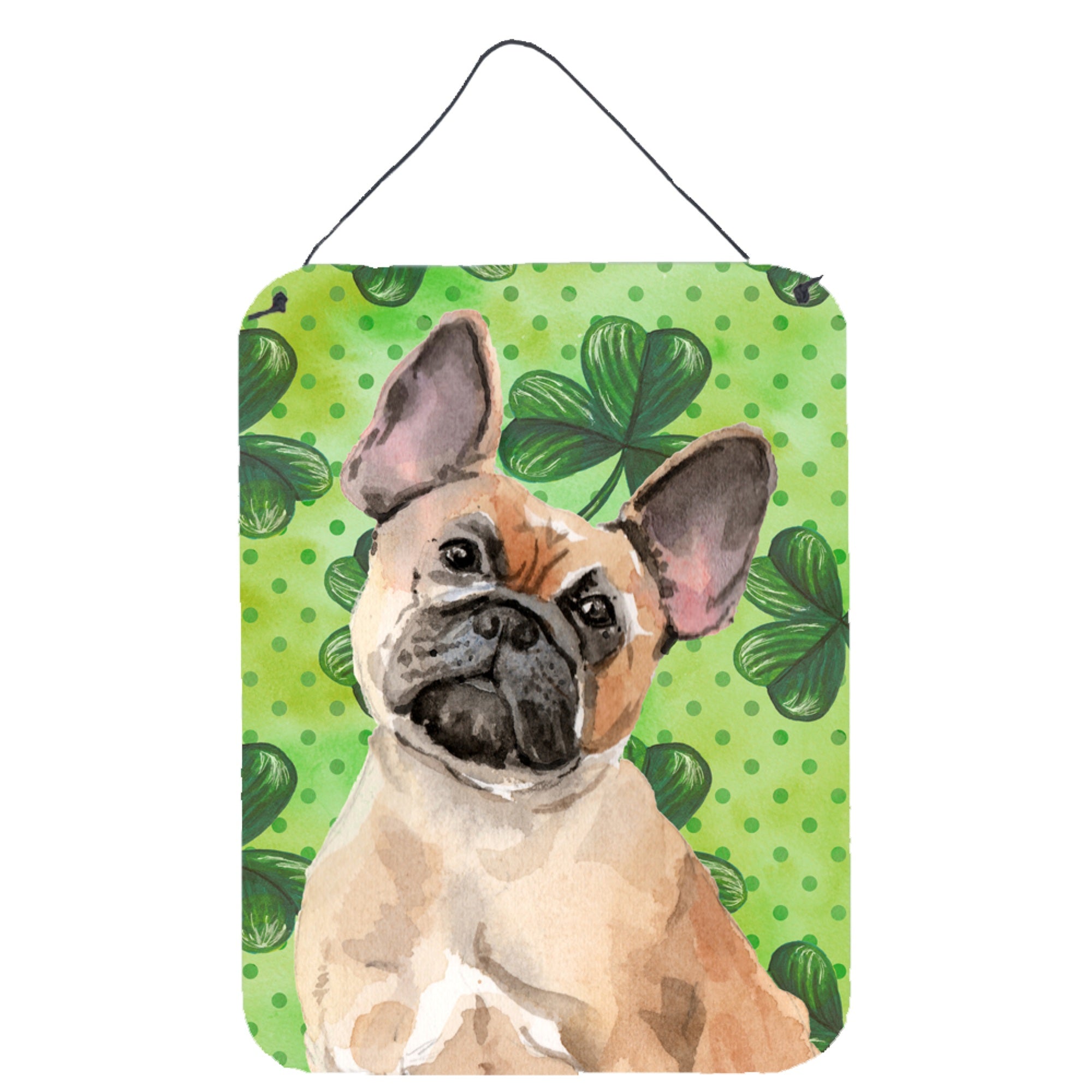 'Caroline'S Treasures Fawn French Bulldog St. Patrick'S Metal Print, 16'''' X 12'''', Multicolor''
