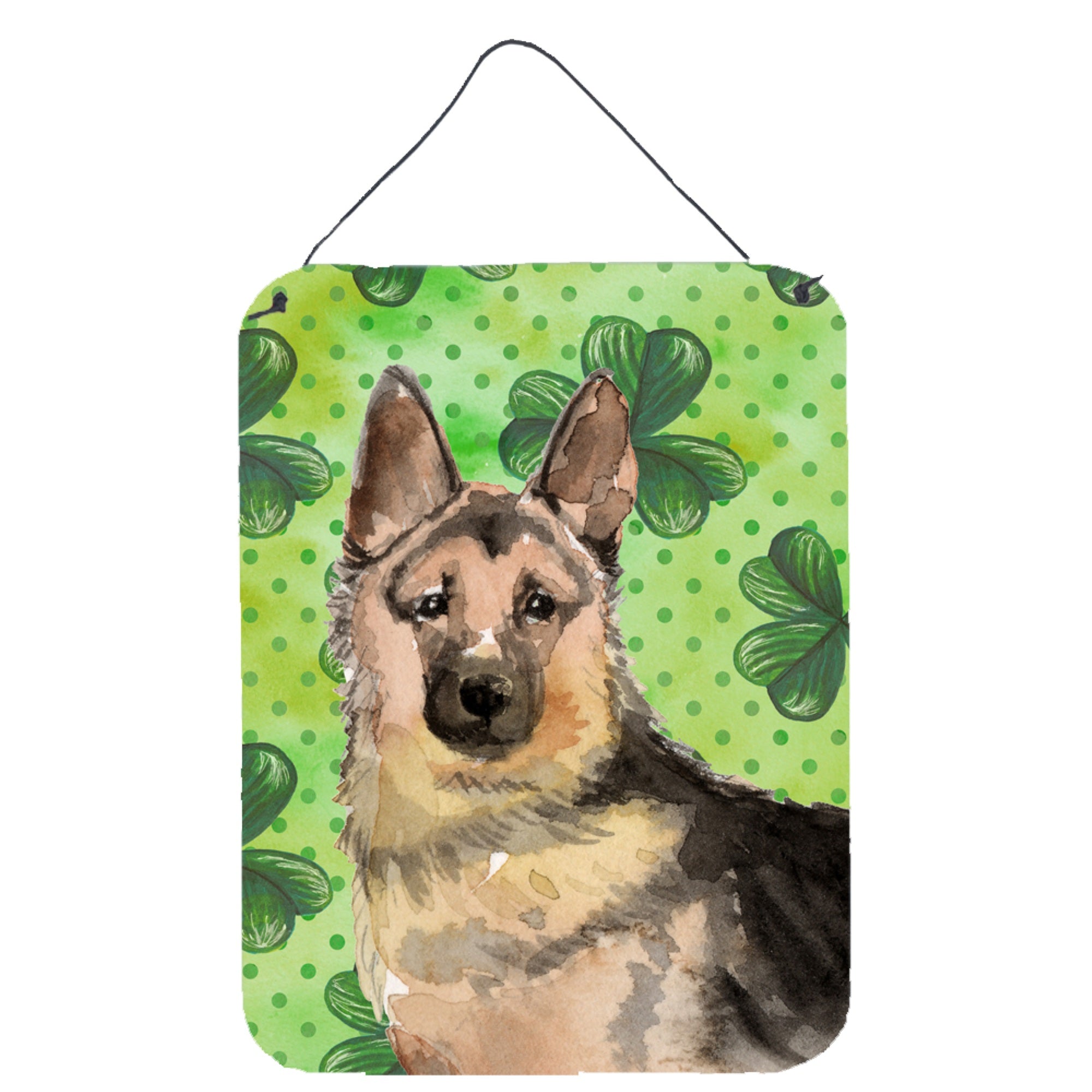 'Caroline'S Treasures German Shepherd St. Patrick'S Metal Print, 16'''' X 12'''', Multicolor''
