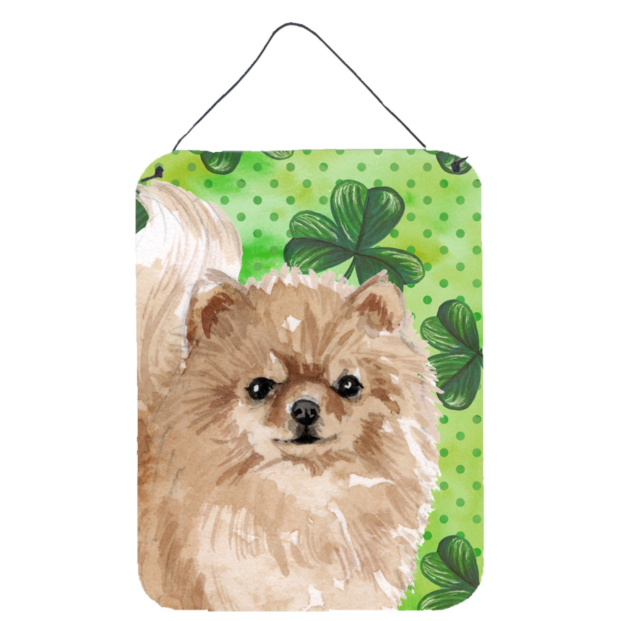 'Caroline'S Treasures Pomeranian St. Patrick'S Metal Print, 16'''' X 12'''', Multicolor''
