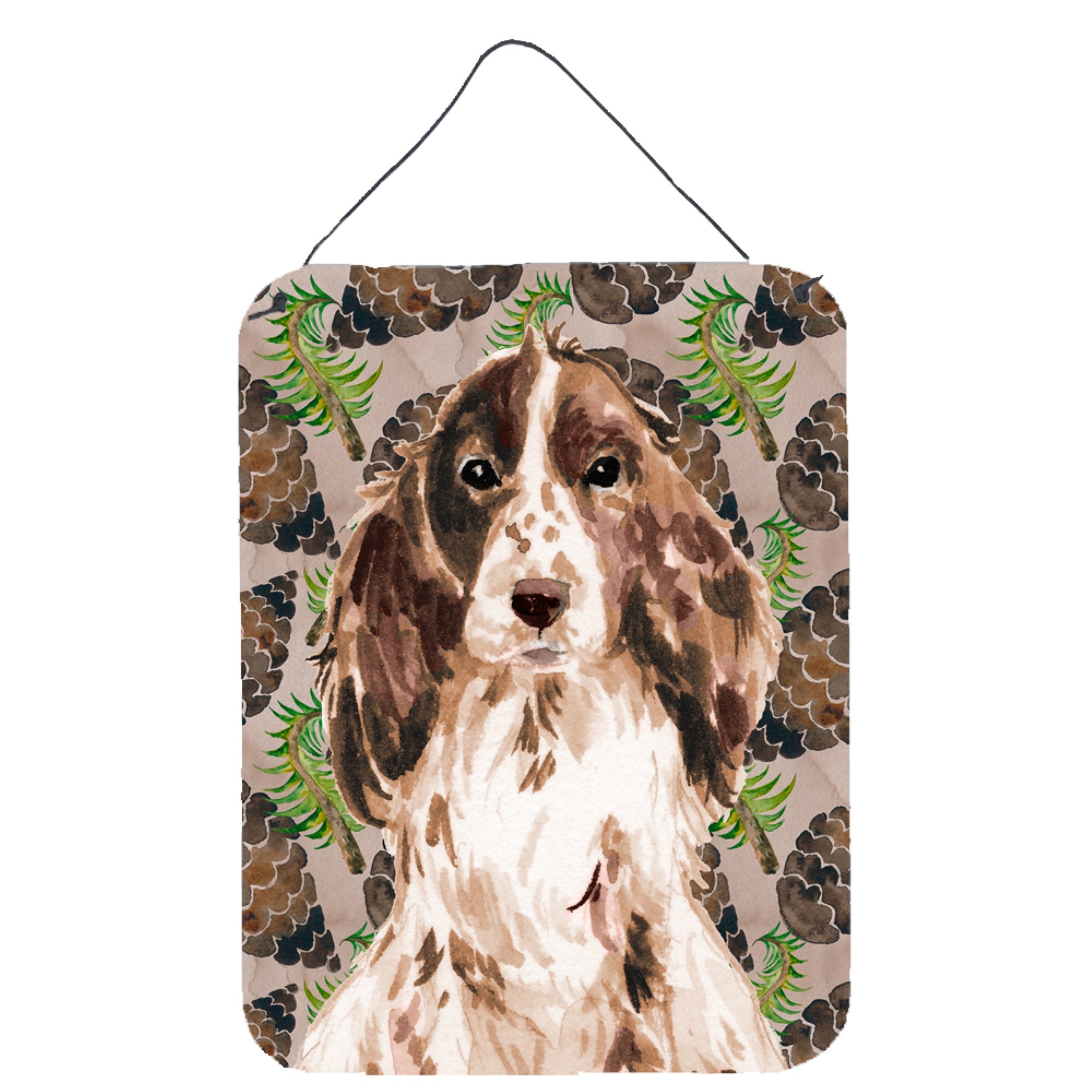 'Caroline'S Treasures Brown Parti Pine Cones Metal Print, 16'''' X 12'''', Multicolor''