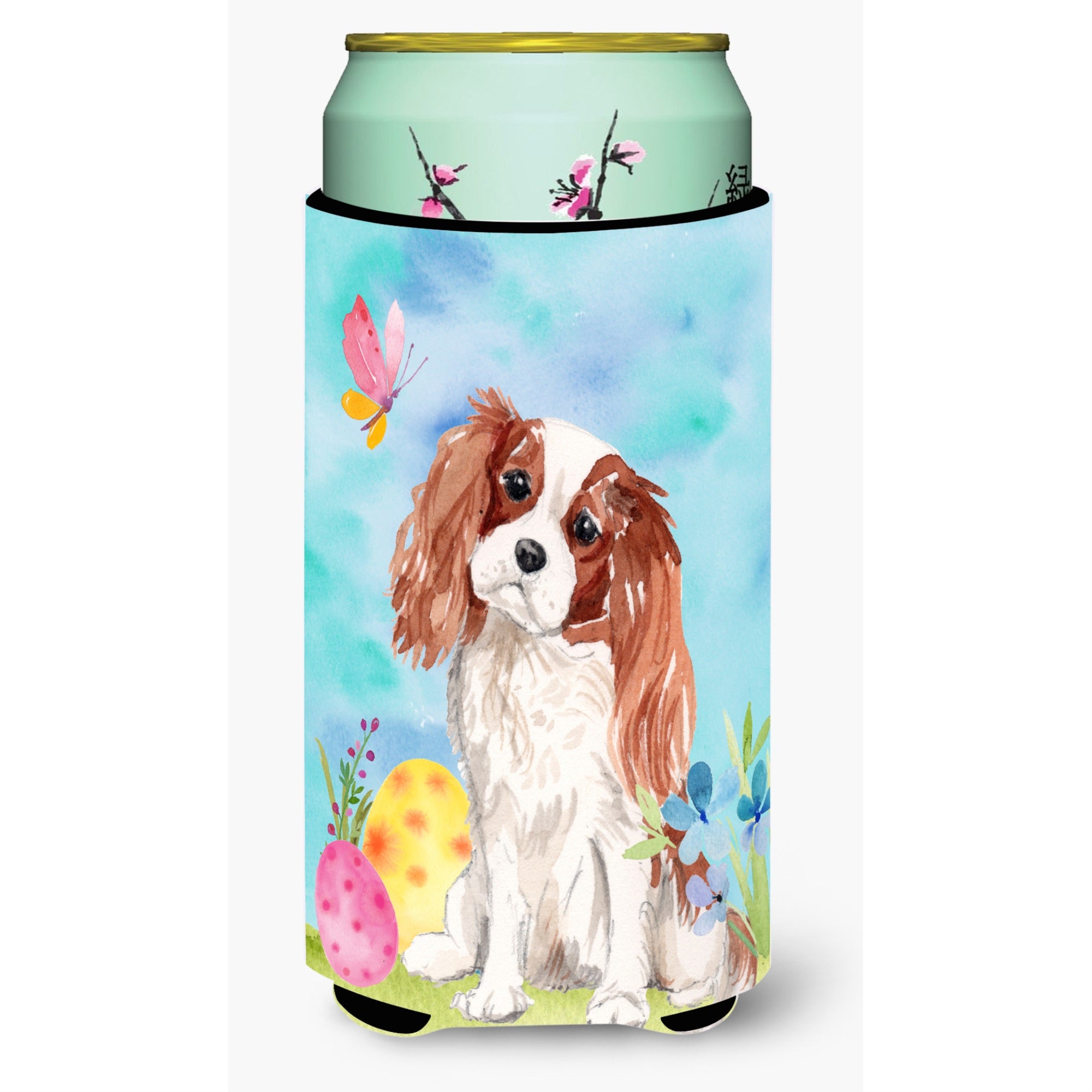 'Caroline'S Treasures Blenheim Cavalier Spaniel Easter Decorative Can Hugger, Tall, Multicolor''