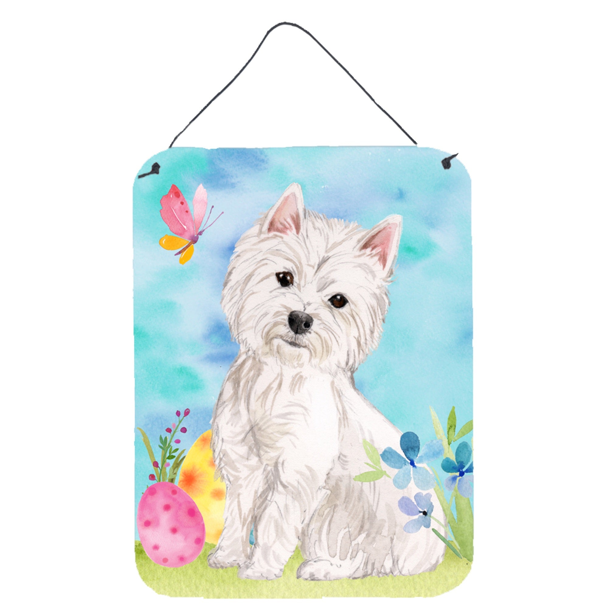 'Caroline'S Treasures Westie Easter Metal Print, 16'''' X 12'''', Multicolor''